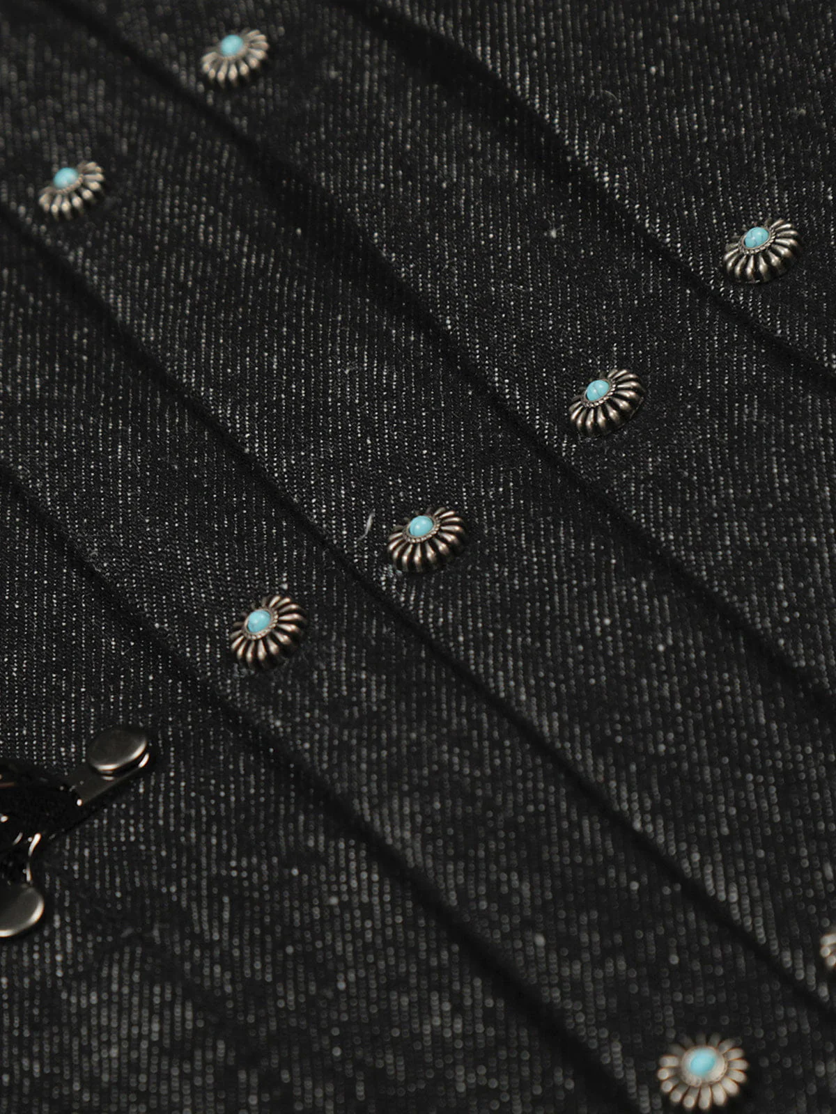 Aelfric Eden Pleated Metal Button Denim Jacket