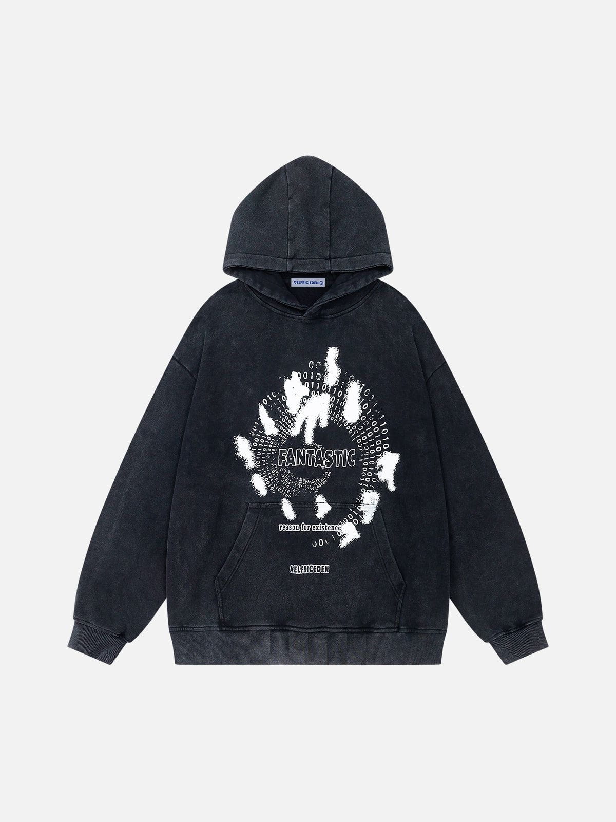 Aelfric Eden Abstract Shadow Graphic Washed Hoodie