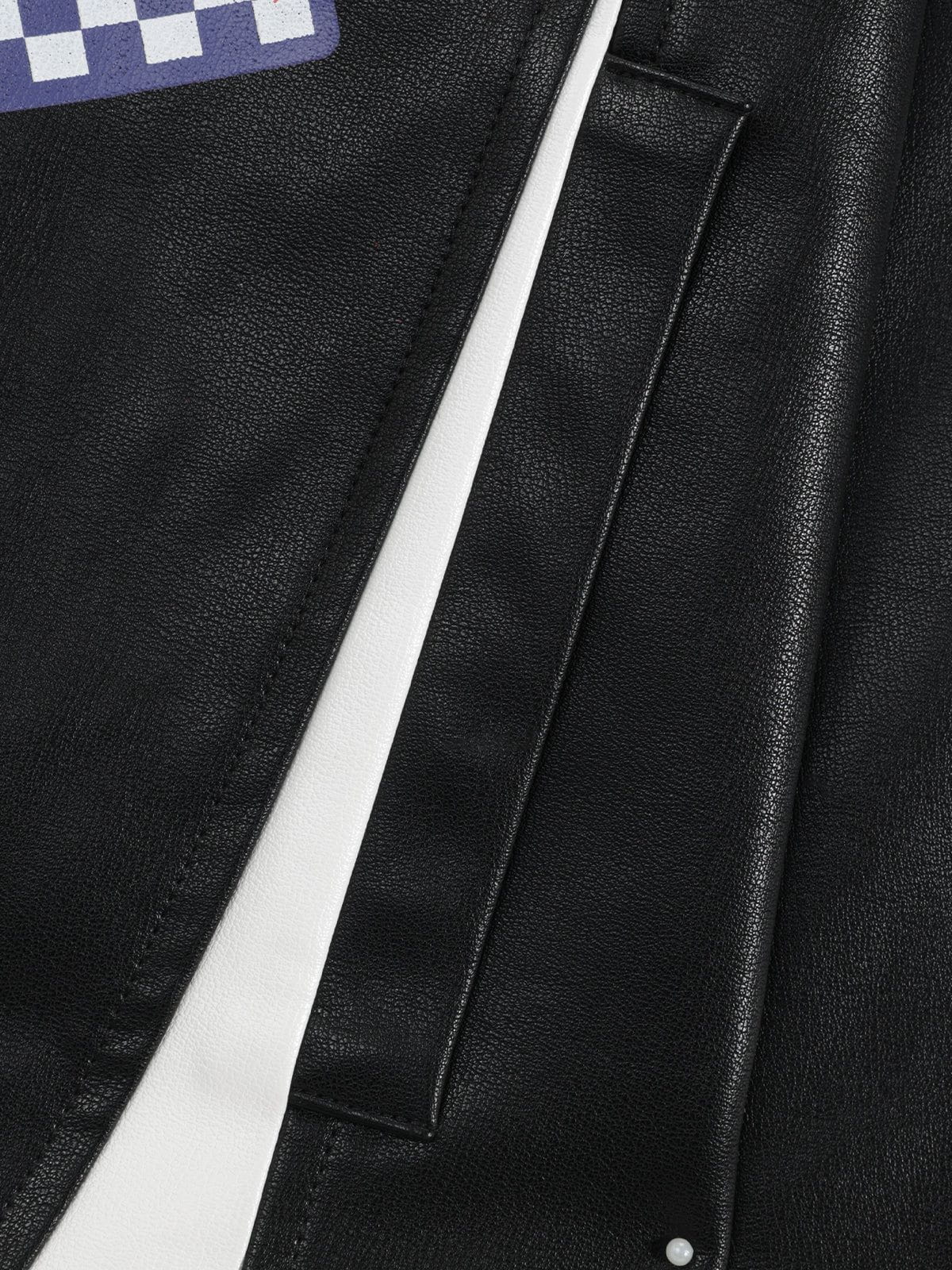 [Pre-Order] Aelfric Eden Racing Logo Patches Faux Leather Jacket