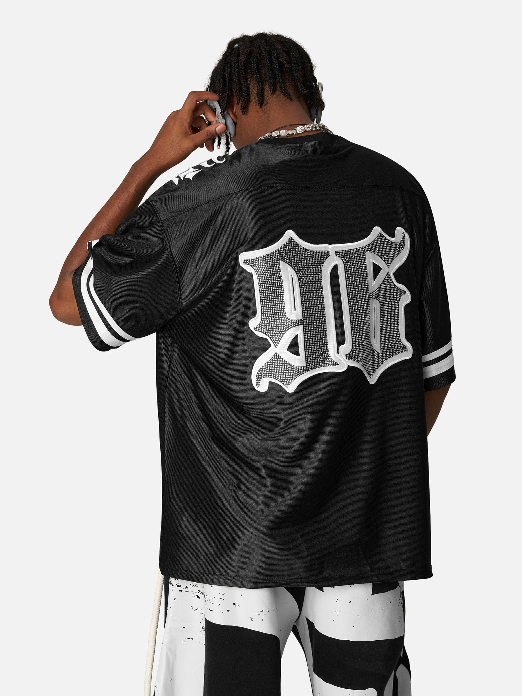 Aelfric Eden Hotfix Rhinestone Football Jersey