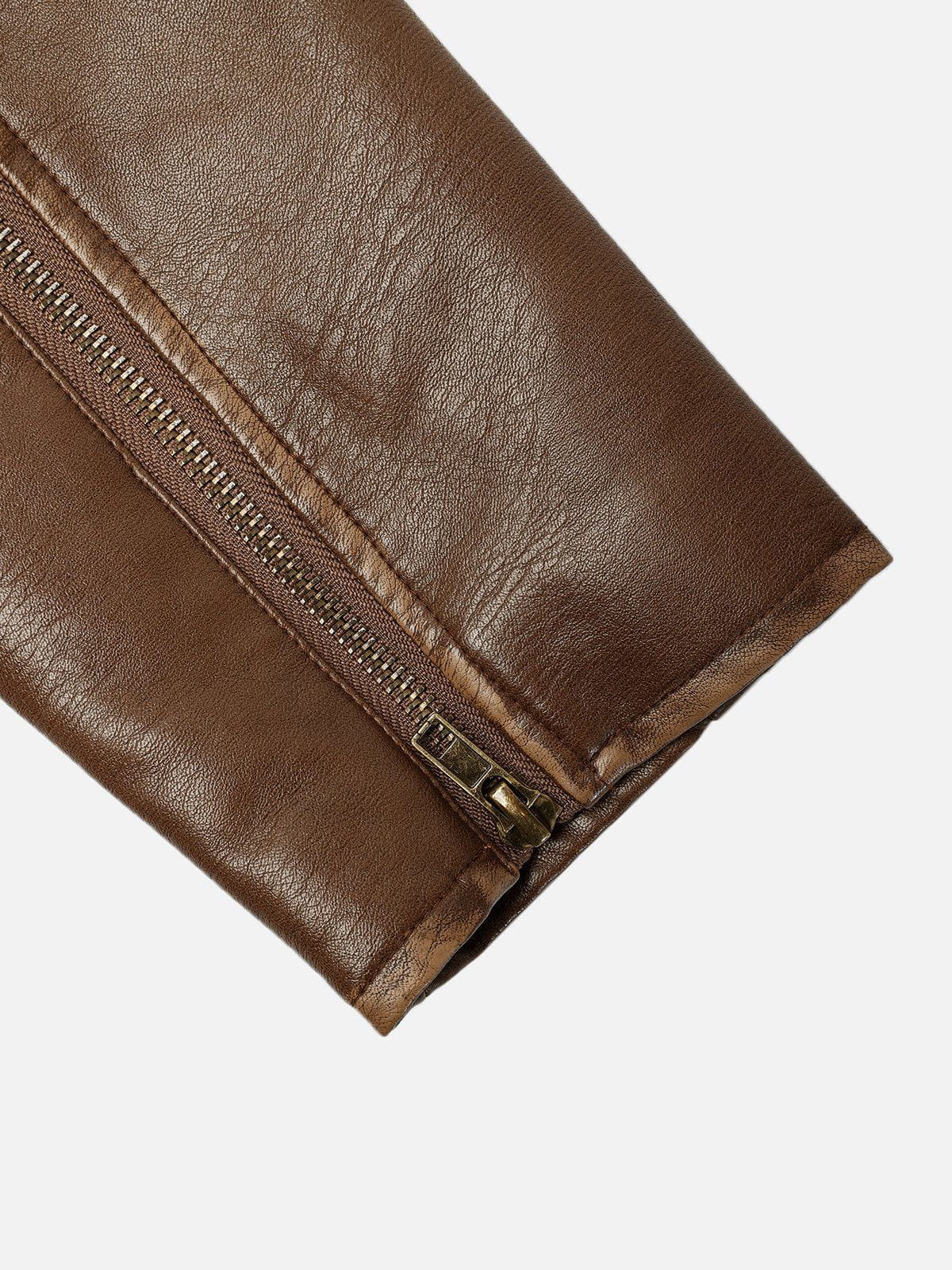 Aelfric Eden Cropped Faux Leather Jacket