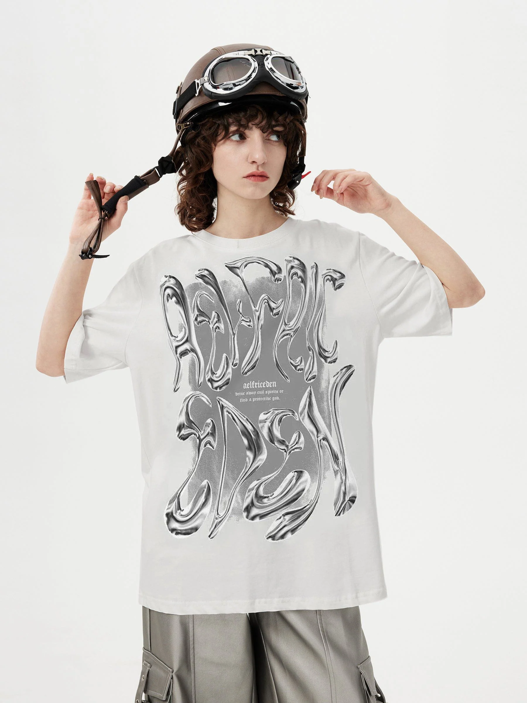 Aelfric Eden Futuristic Liquid Metal Design Tee