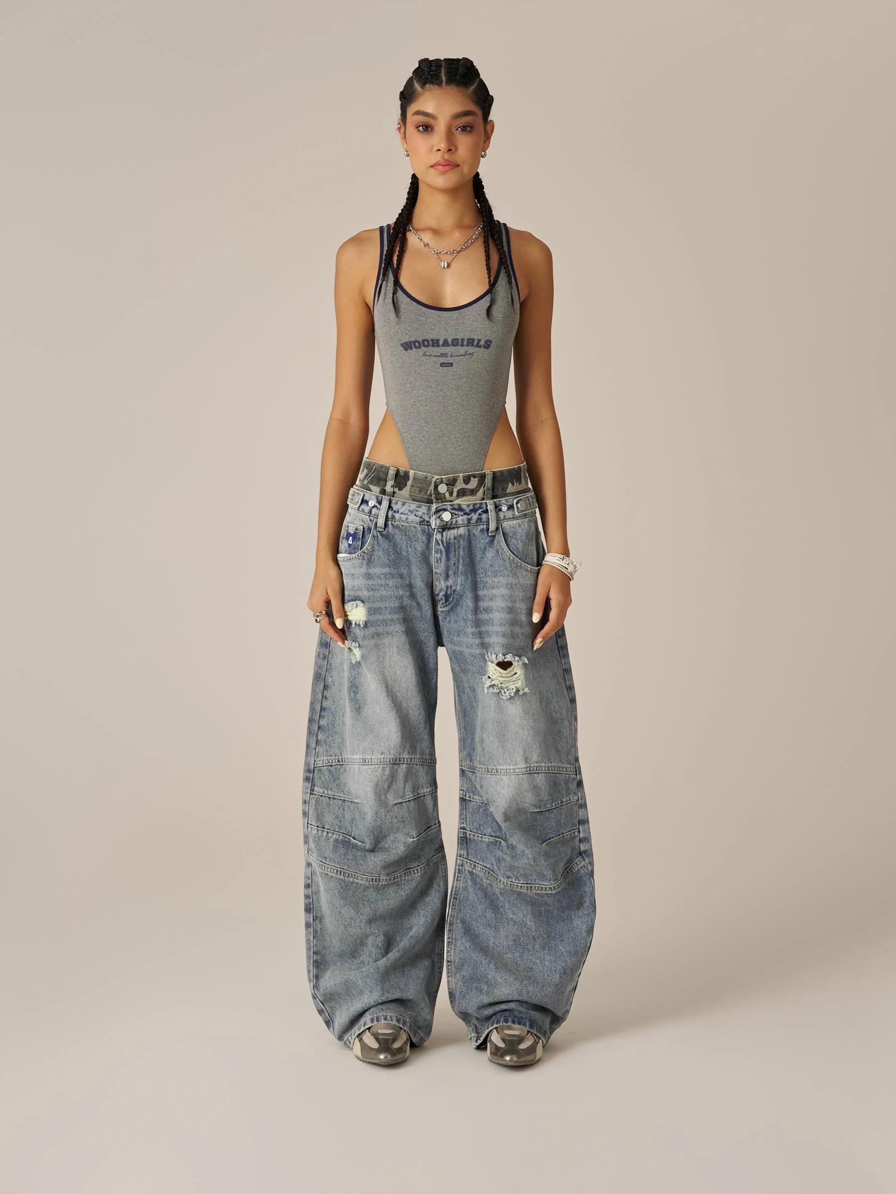 Aelfric Eden Baggy Barrel Double Waist Jeans