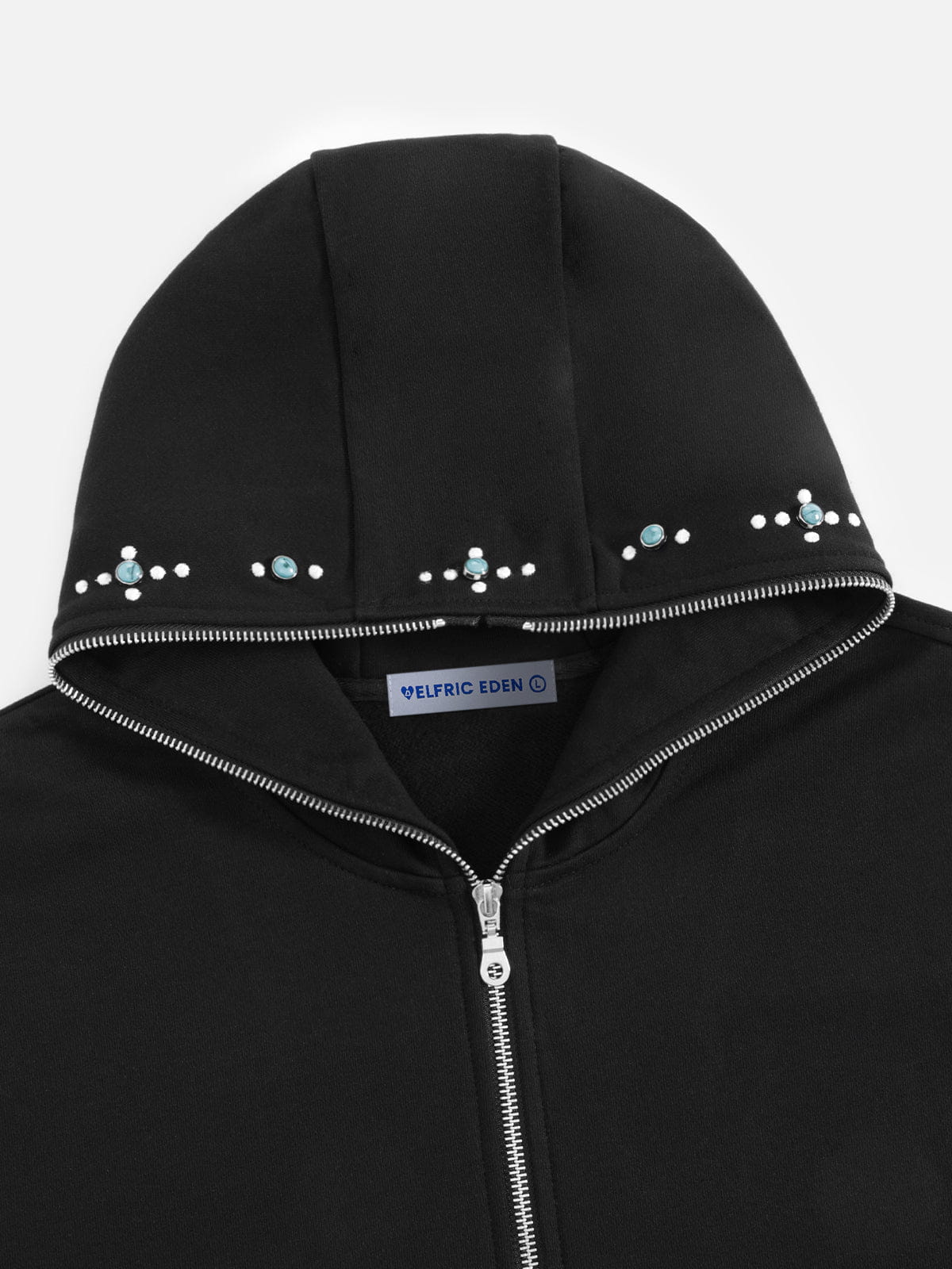 Aelfric Eden Boxy Turquoise Zip Up Hoodie