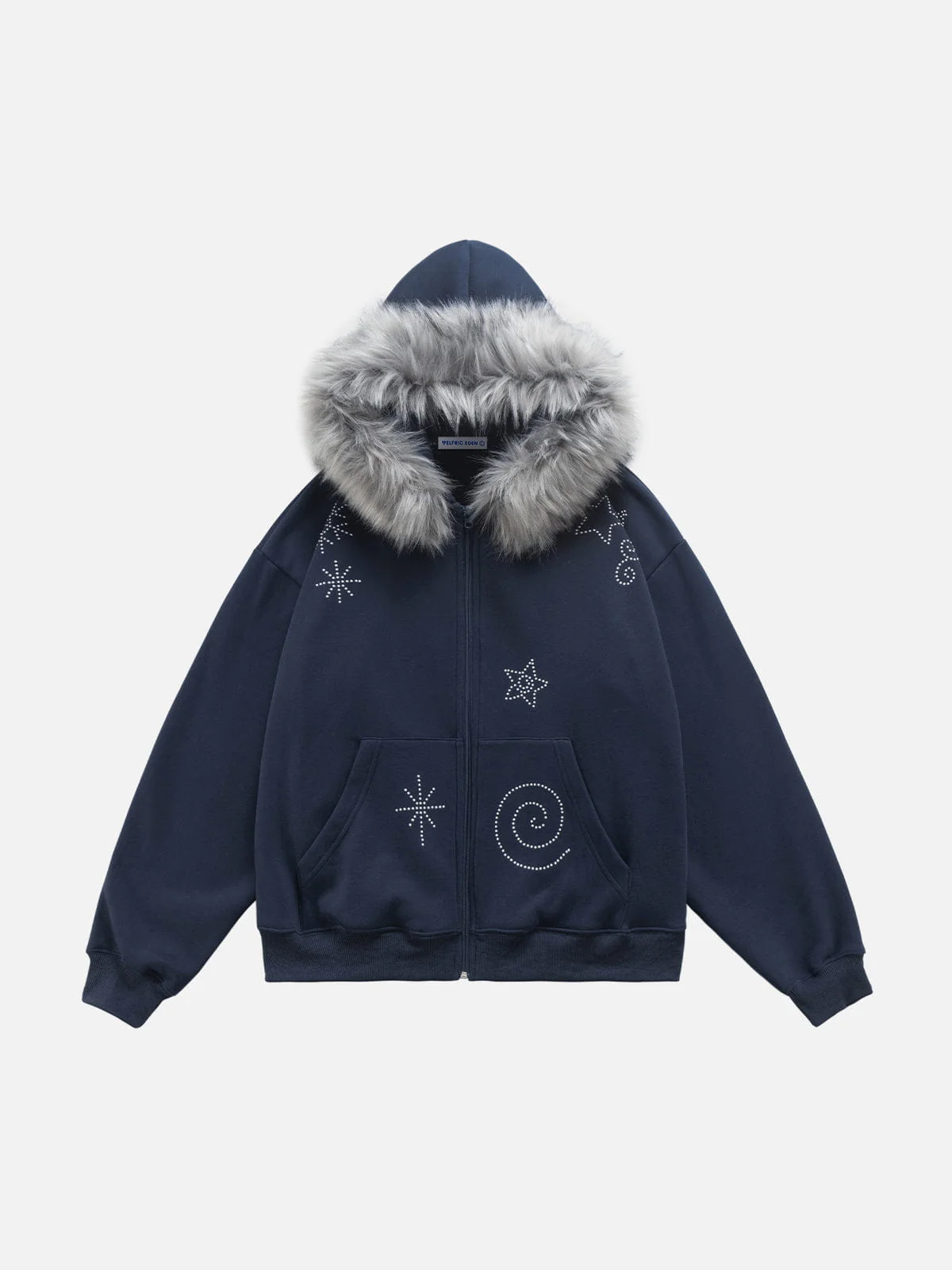 Aelfric Eden Faux Fur Colar Zip Up Hoodie