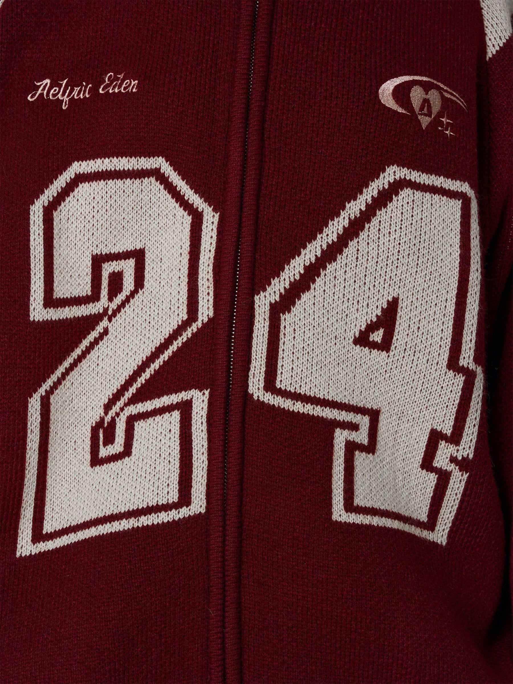 Aelfric Eden 24 Jacquard Zip Up Cardigan