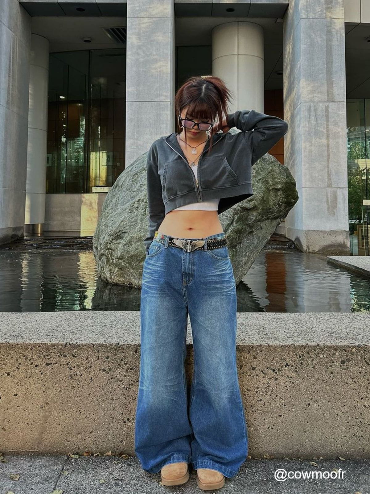 Aelfric Eden Boxy Solid Zip Up Hoodie