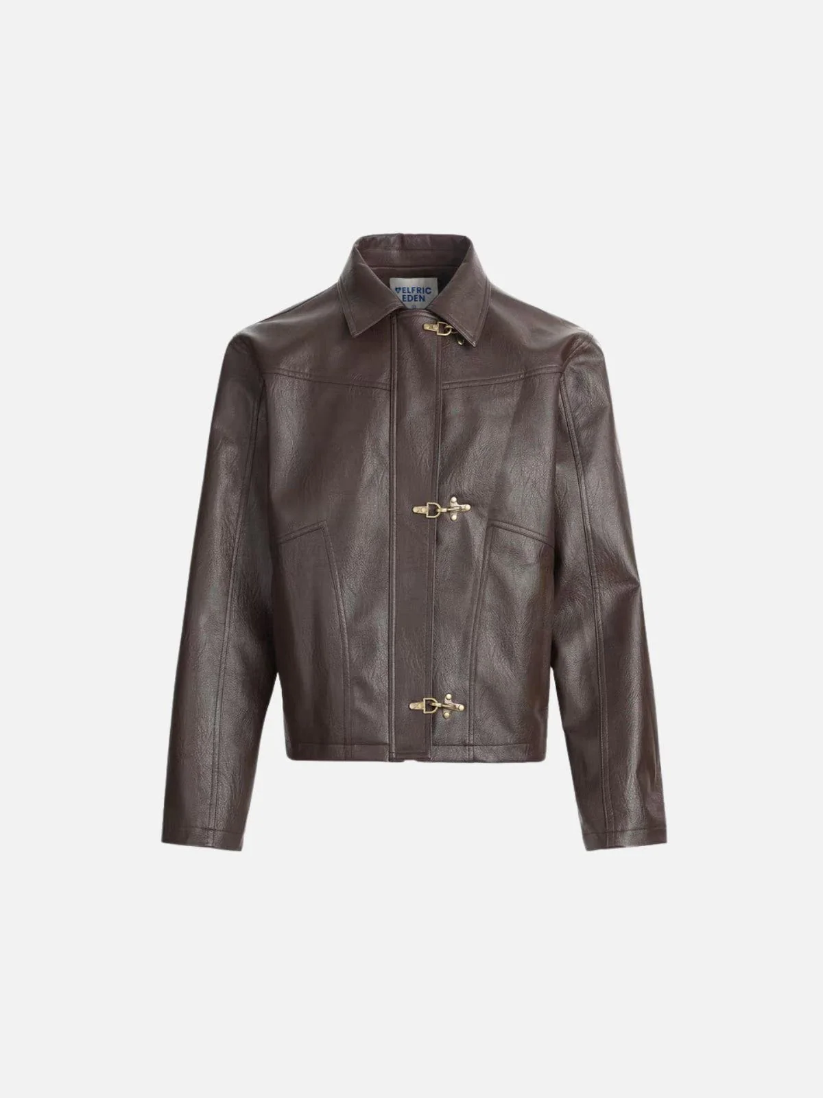 Aelfric Eden Metal Button Faux Leather Jacket