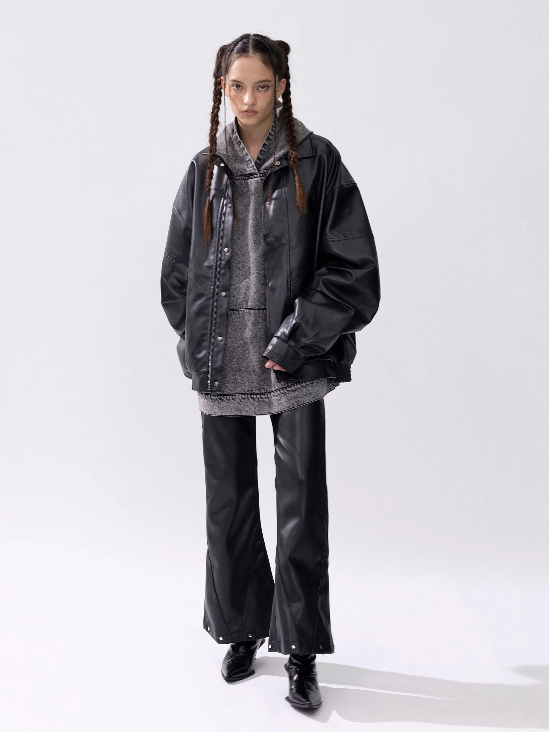 Aelfric Eden Leather Zip Up Jacket