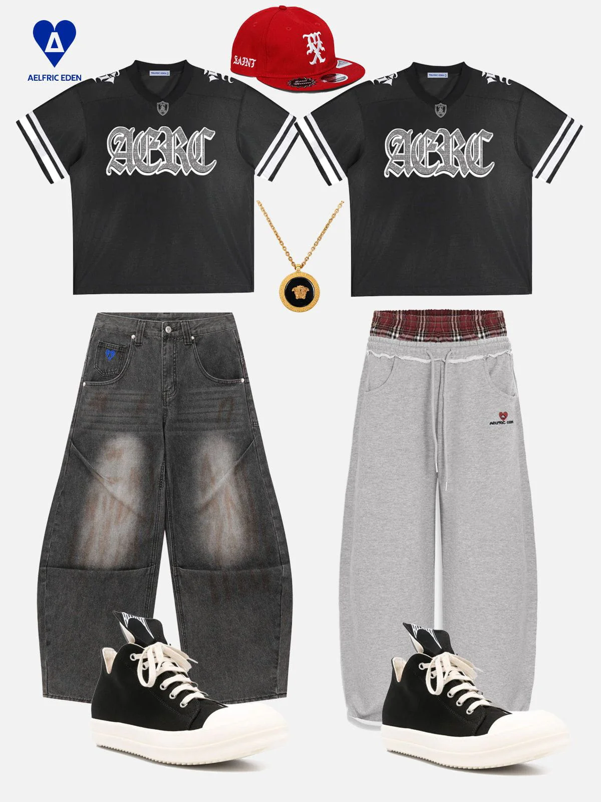 Aelfric Eden Dirty-Dyed Super Baggy Barrel Jeans