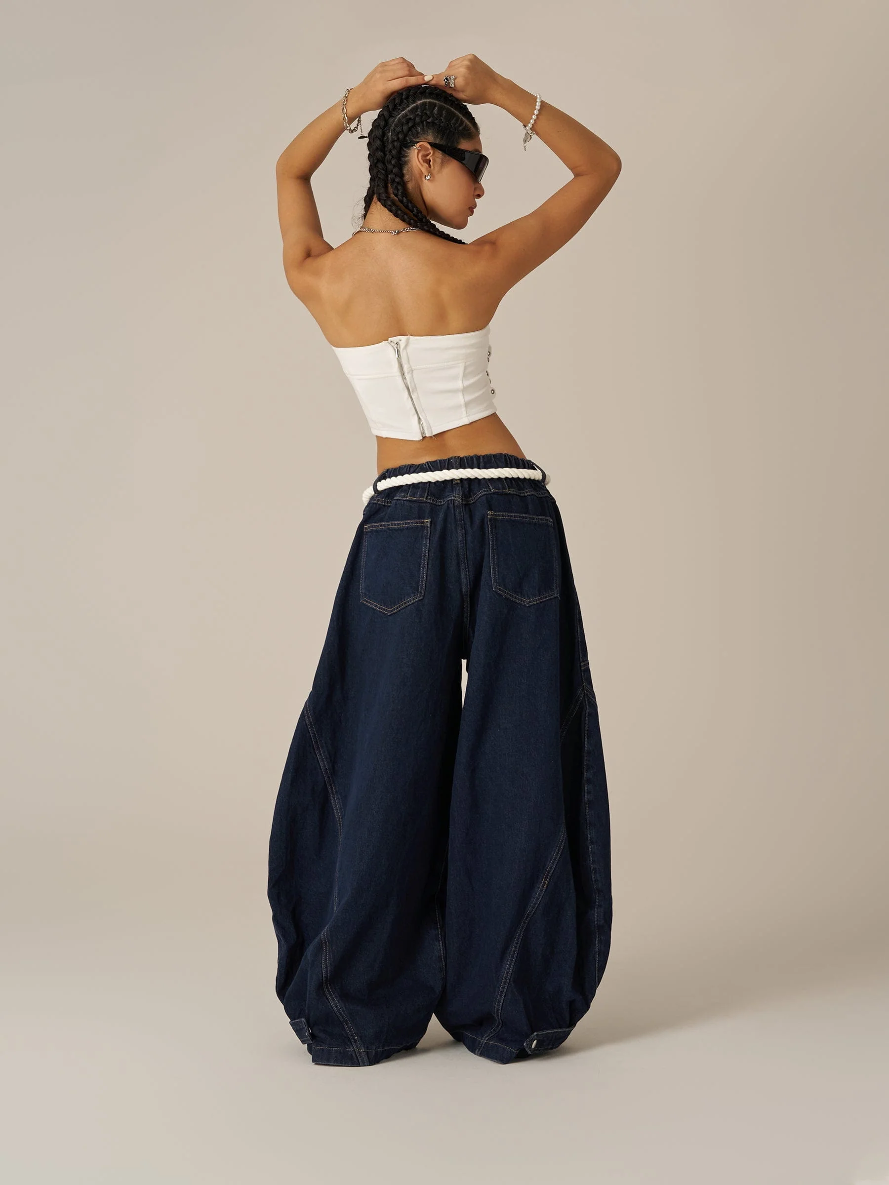 Aelfric Eden Drawstring Waist Super Baggy Jeans