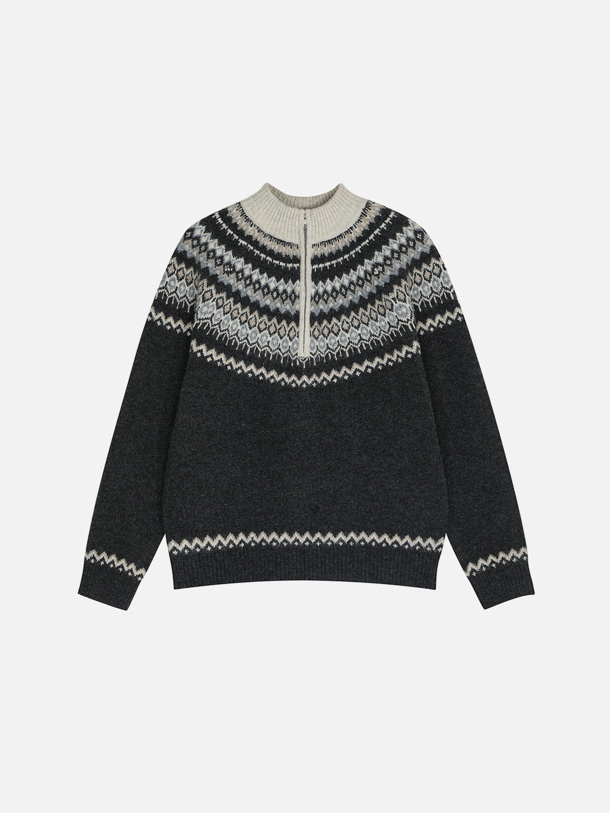 Aelfric Eden Fair Isle Half-Zip Sweater