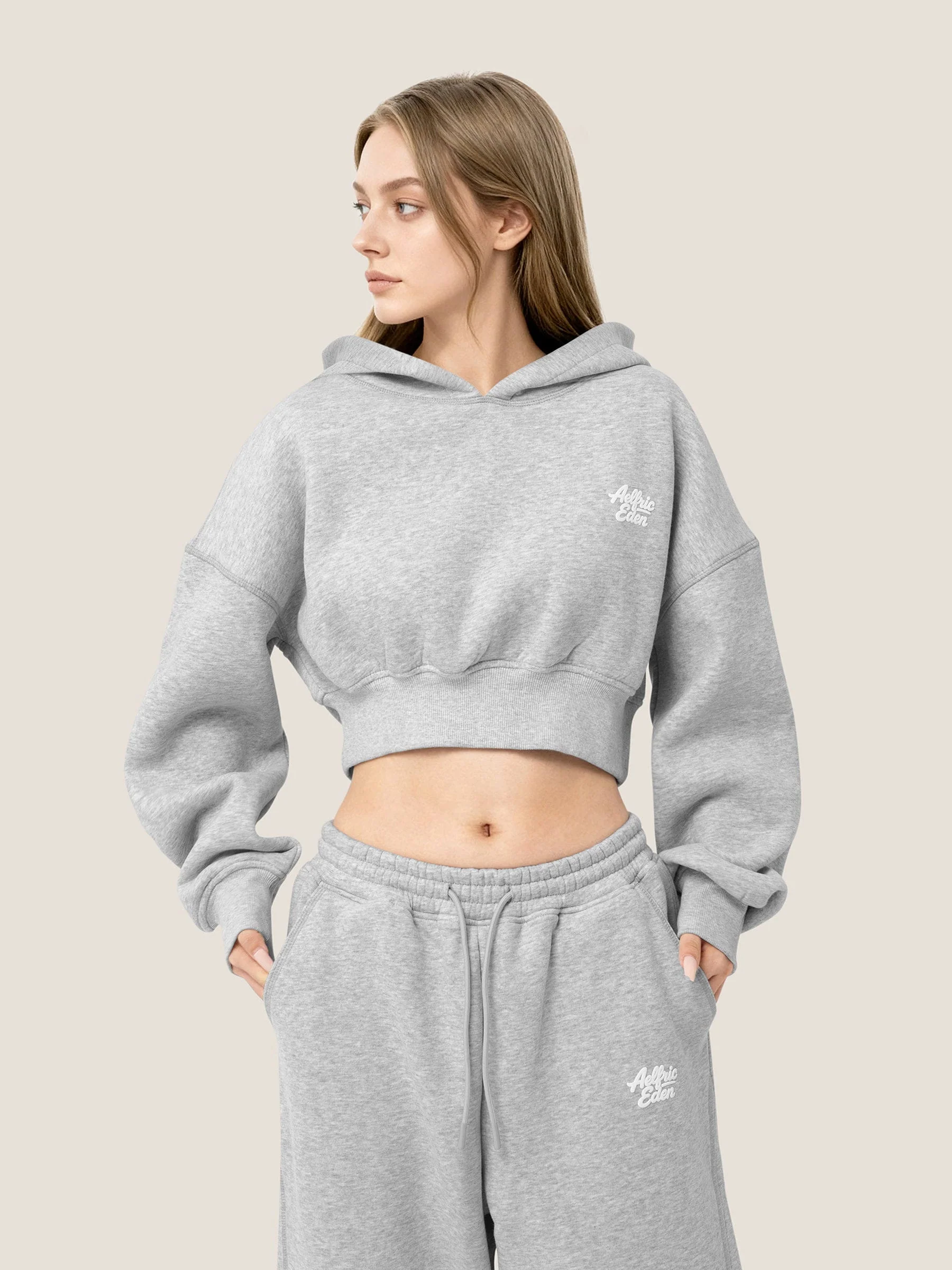 Soufflé Cropped Cloud Hoodie Set