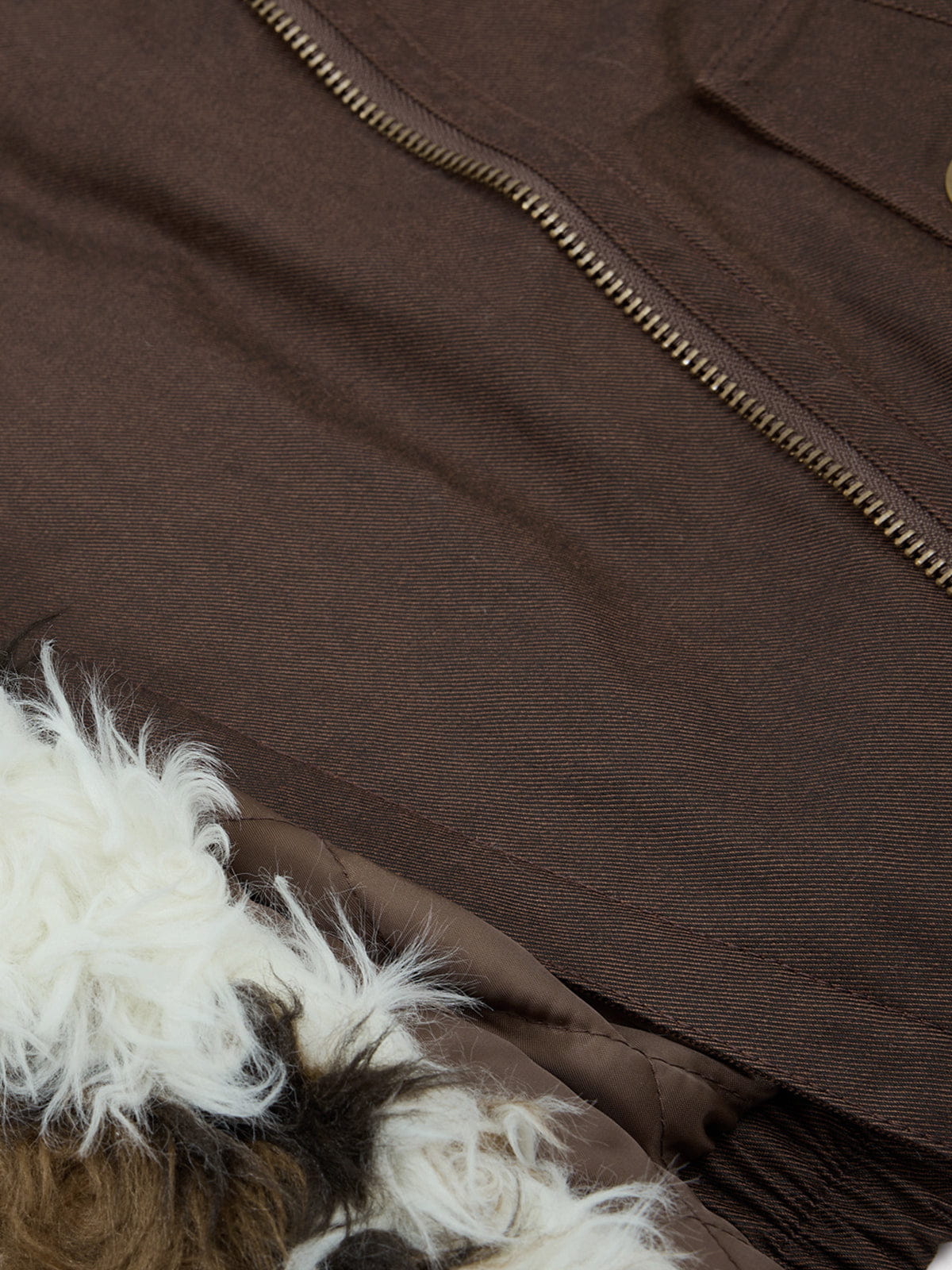 Aelfric Eden Asymmetric Faux Fur Collar Coat