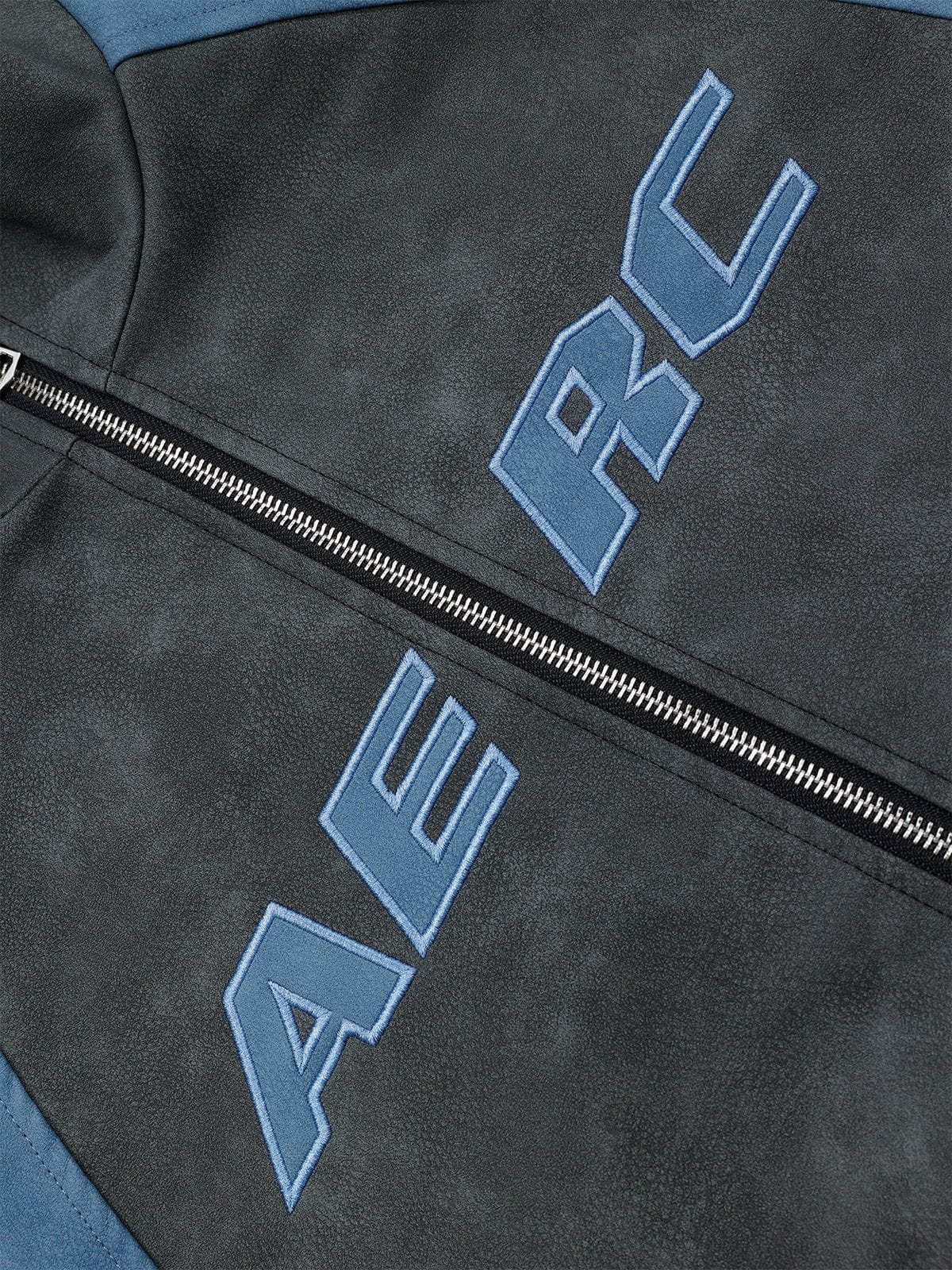 Aelfric Eden Star Graphic Cropped Racing Jacket