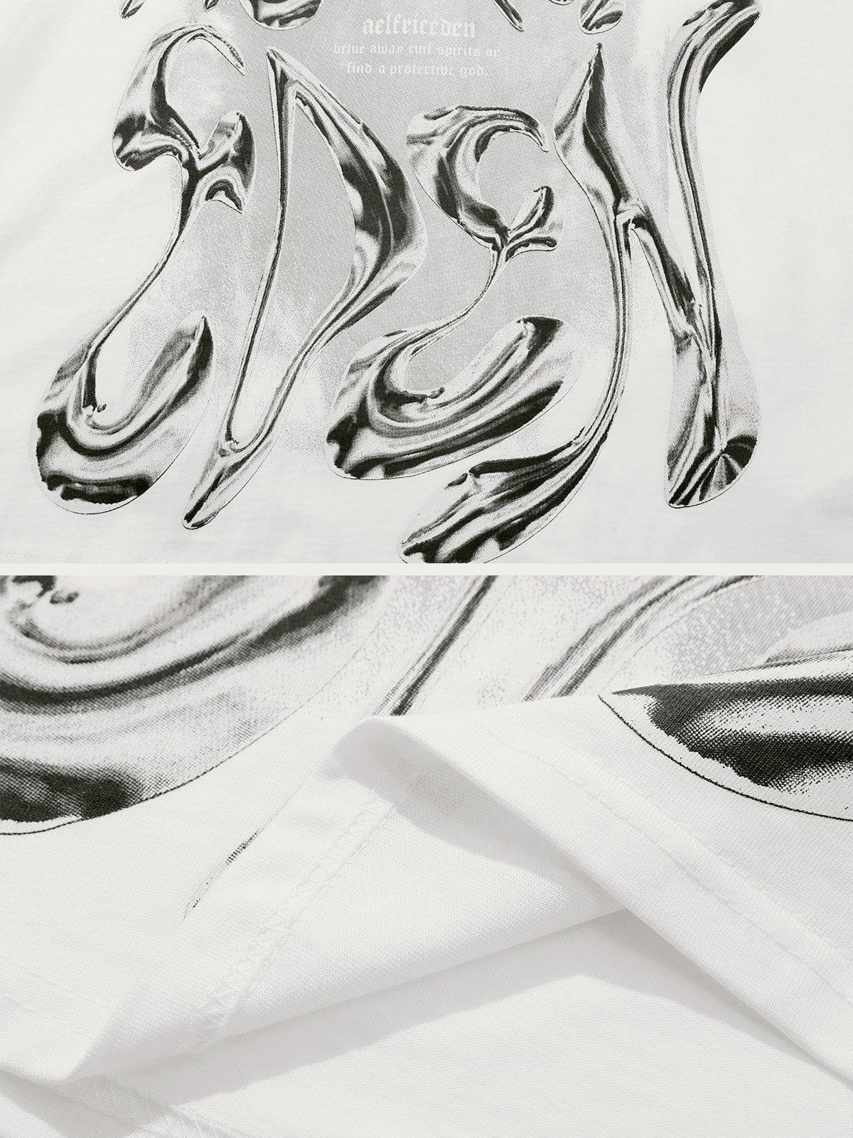 Aelfric Eden Futuristic Liquid Metal Design Tee