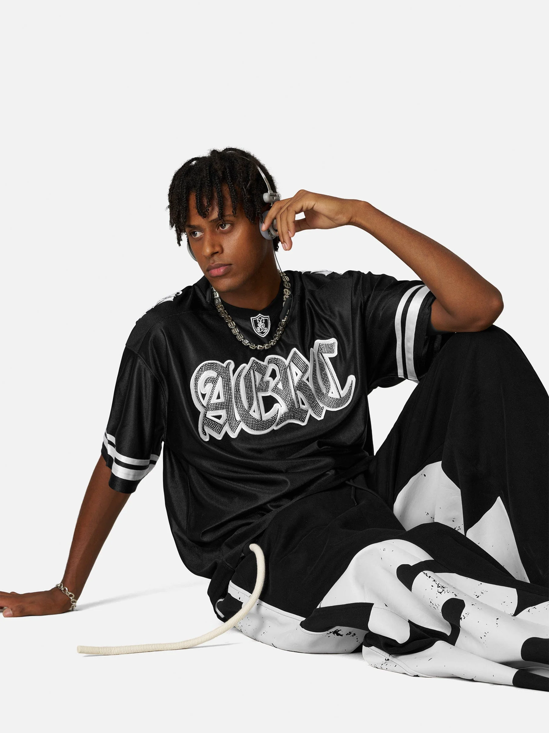 Aelfric Eden Hotfix Rhinestone Football Jersey