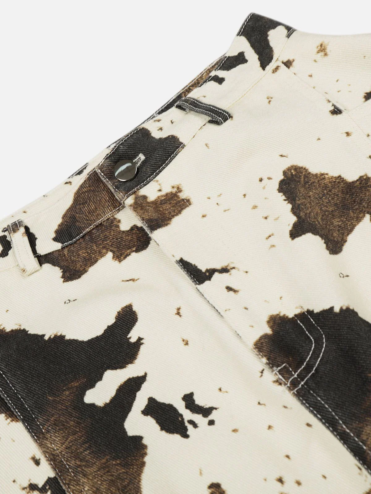 Aelfric Eden Cow Pattern Baggy Barrel Jeans