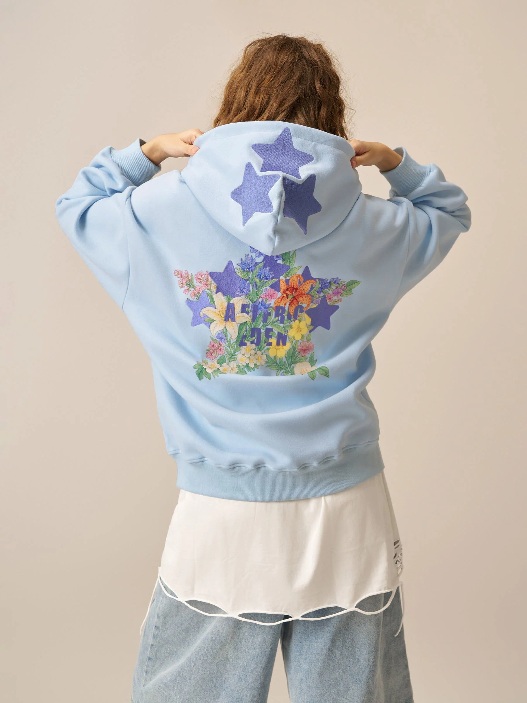Aelfric Eden Star Floral Graphic Hoodie