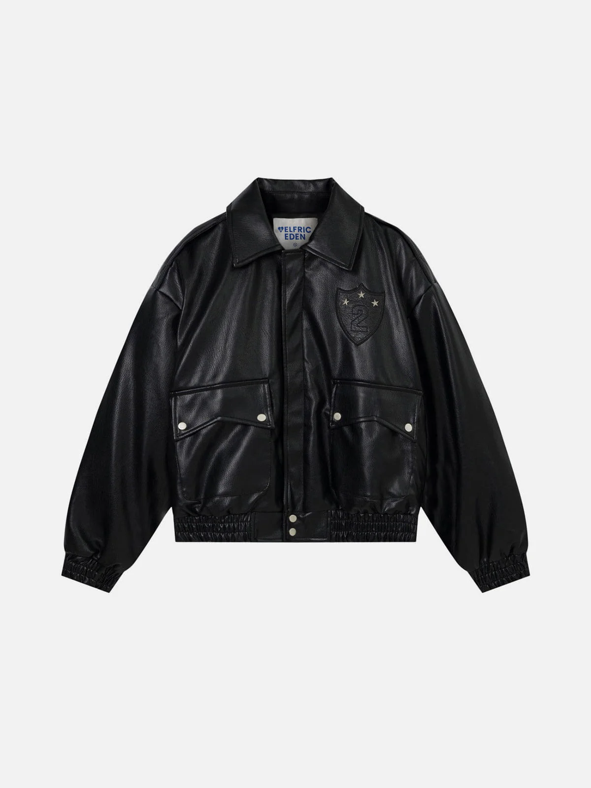 Aelfric Eden Badge Faux Leather Jacket