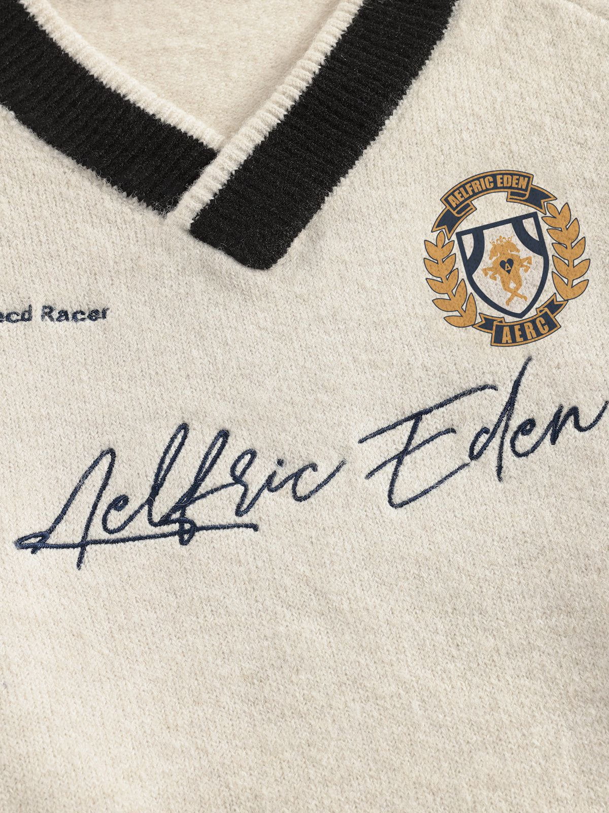 Aelfric Eden Patchwork V-Neck Sweater