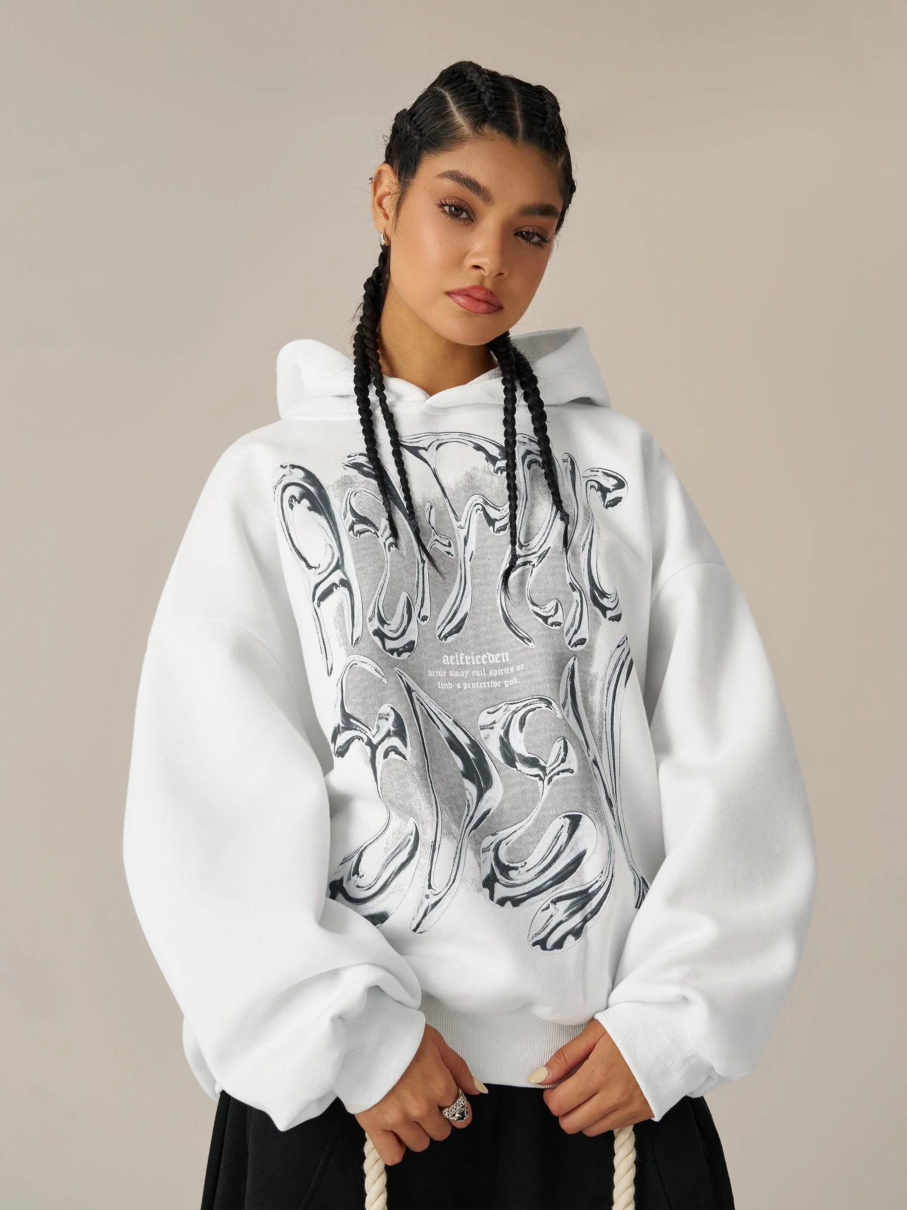 Aelfric Eden Futuristic Liquid Metal Hoodie