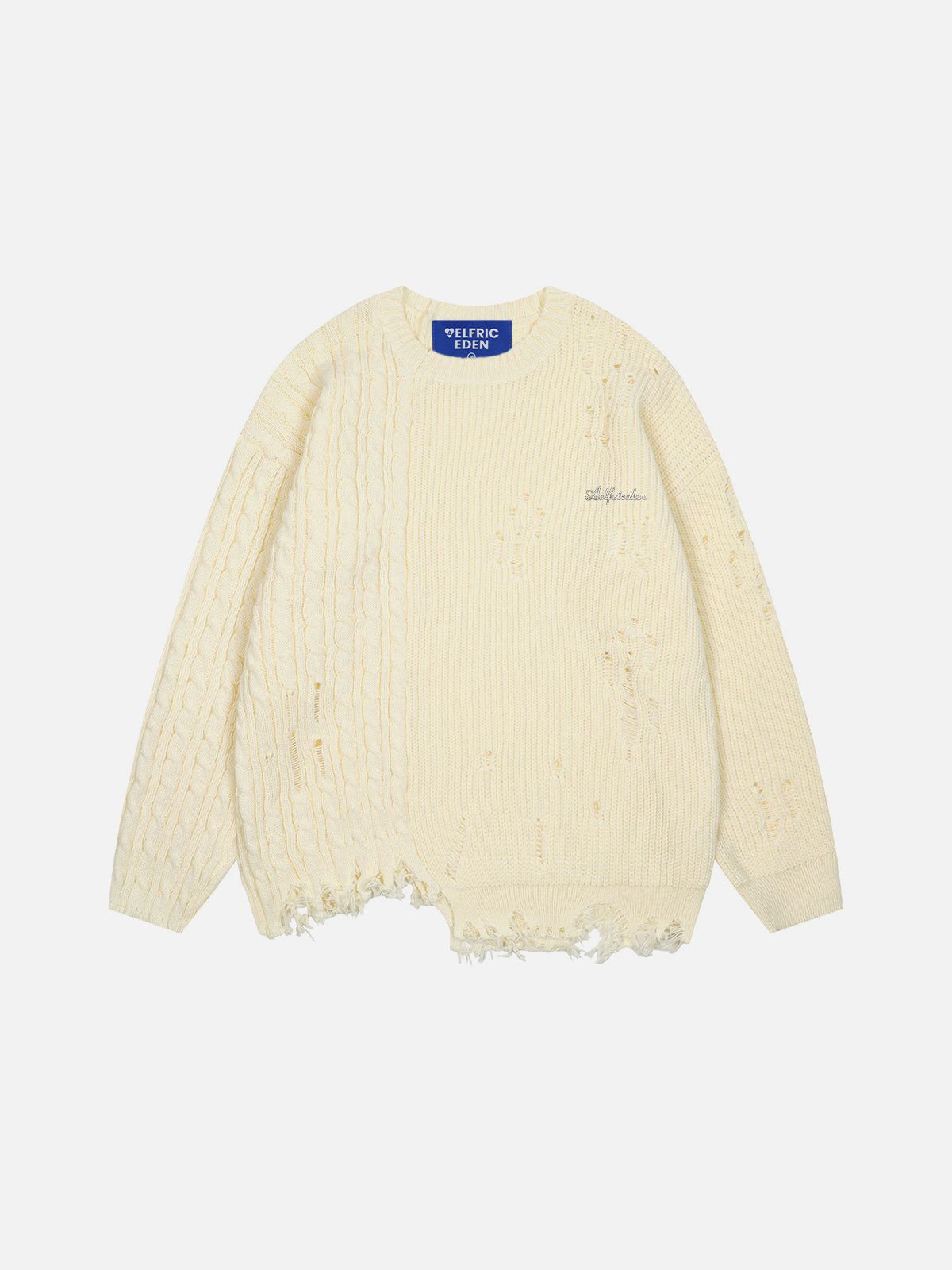 Aelfric Eden Cable Distressed Sweater