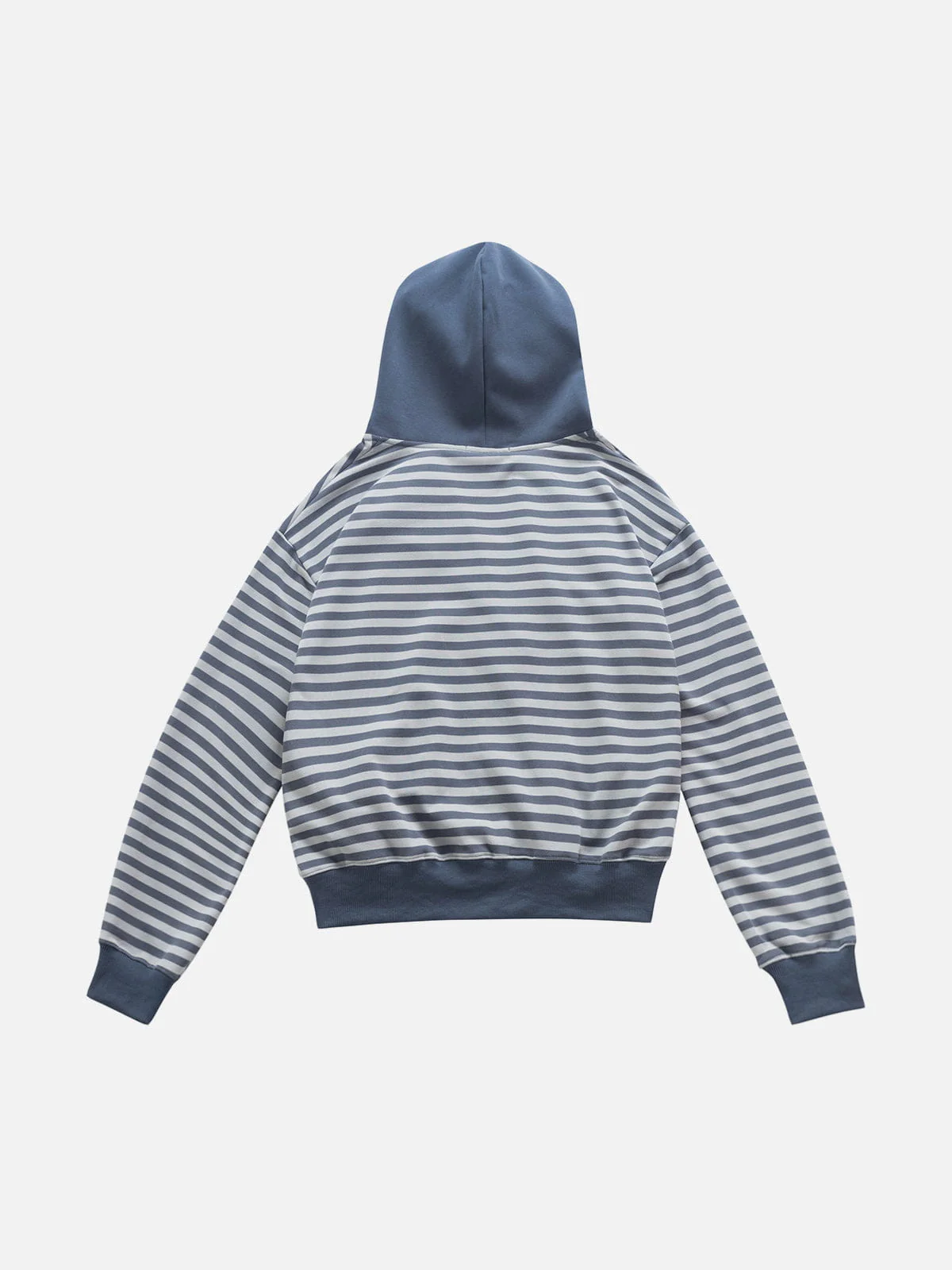 Aelfric Eden Boxy Striped Asymmetric Zip Up Hoodie
