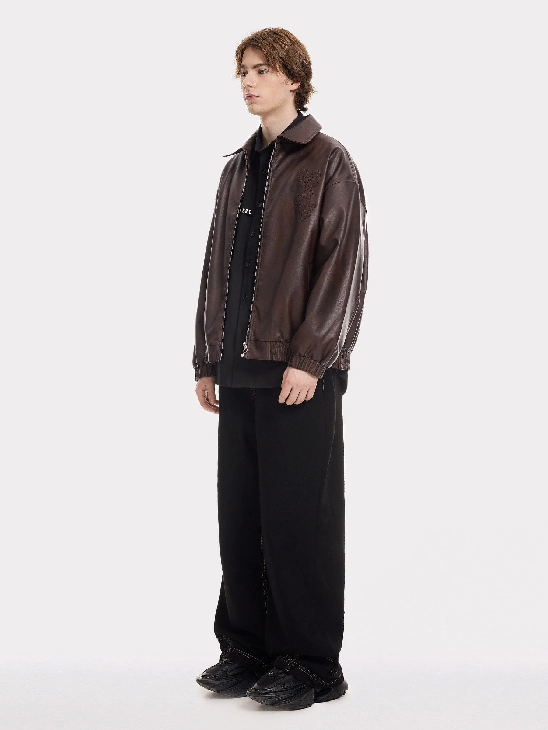 Aelfric Eden Embroidery Faux Leather Jacket