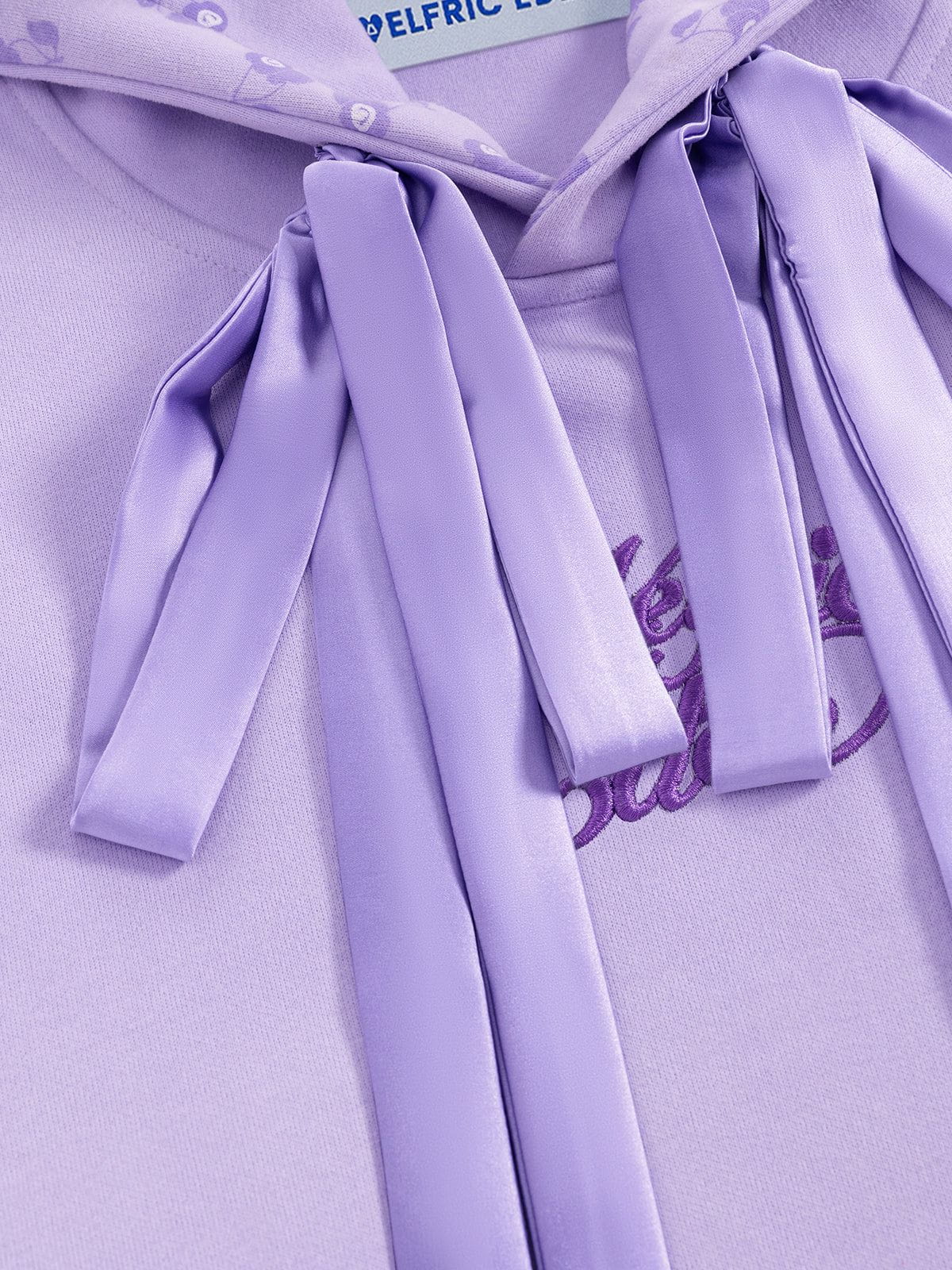 Aelfric Eden Cherry Bow Embroidery Pullover Hoodie