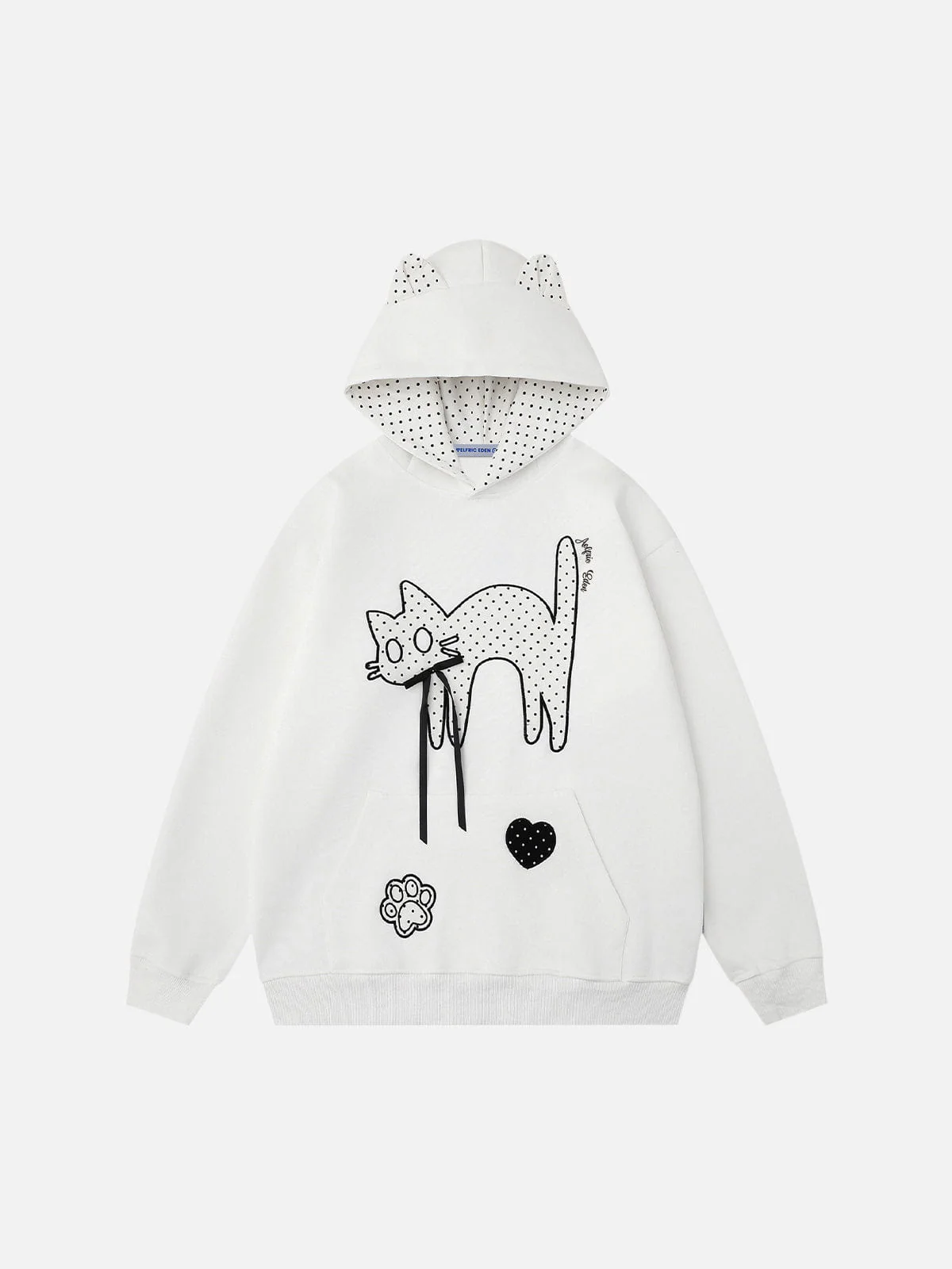 Aelfric Eden Polka Dot Cat Pullover Hoodie