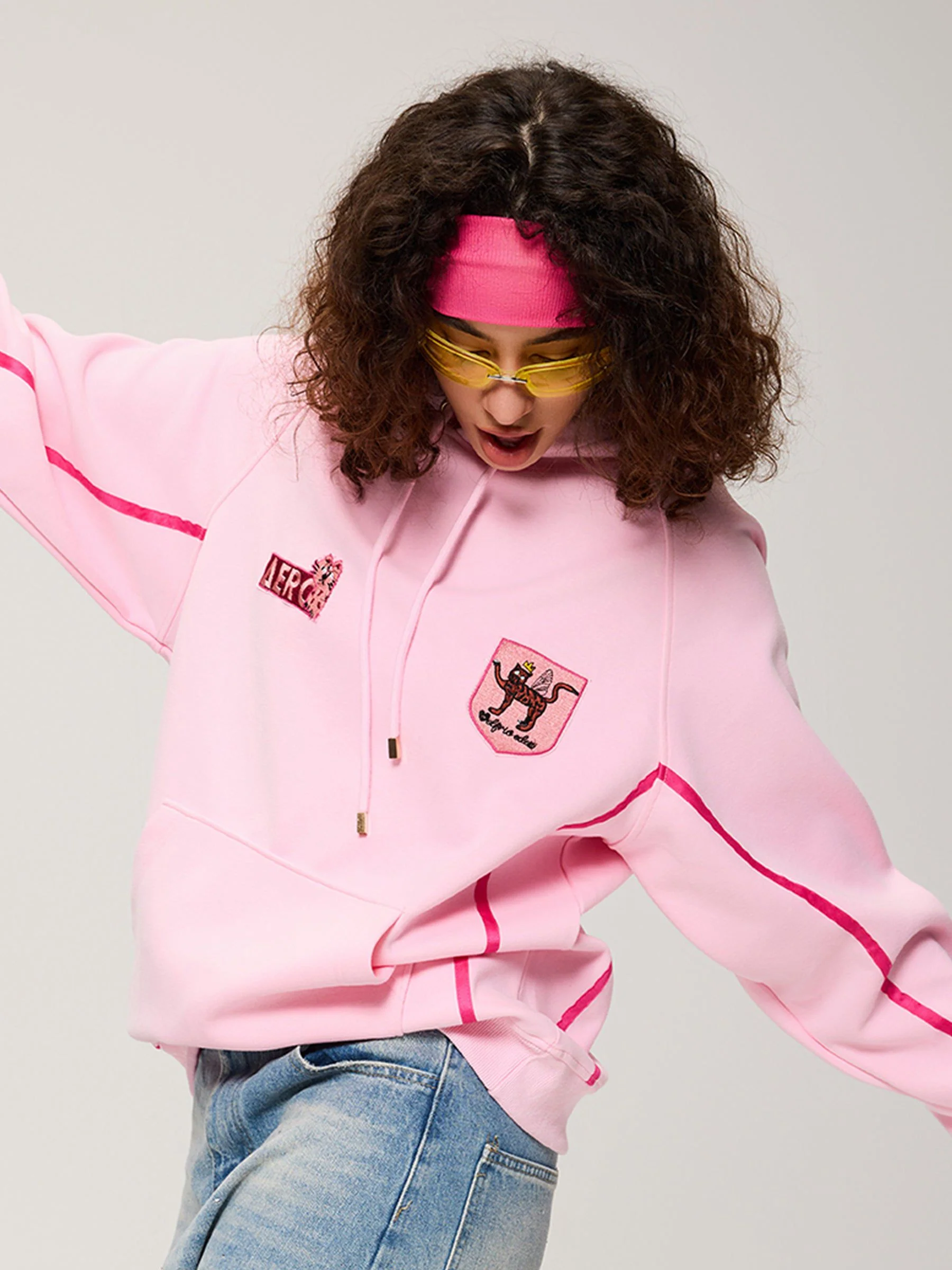 Aelfric Eden Floral Number Embroidery Hoodie