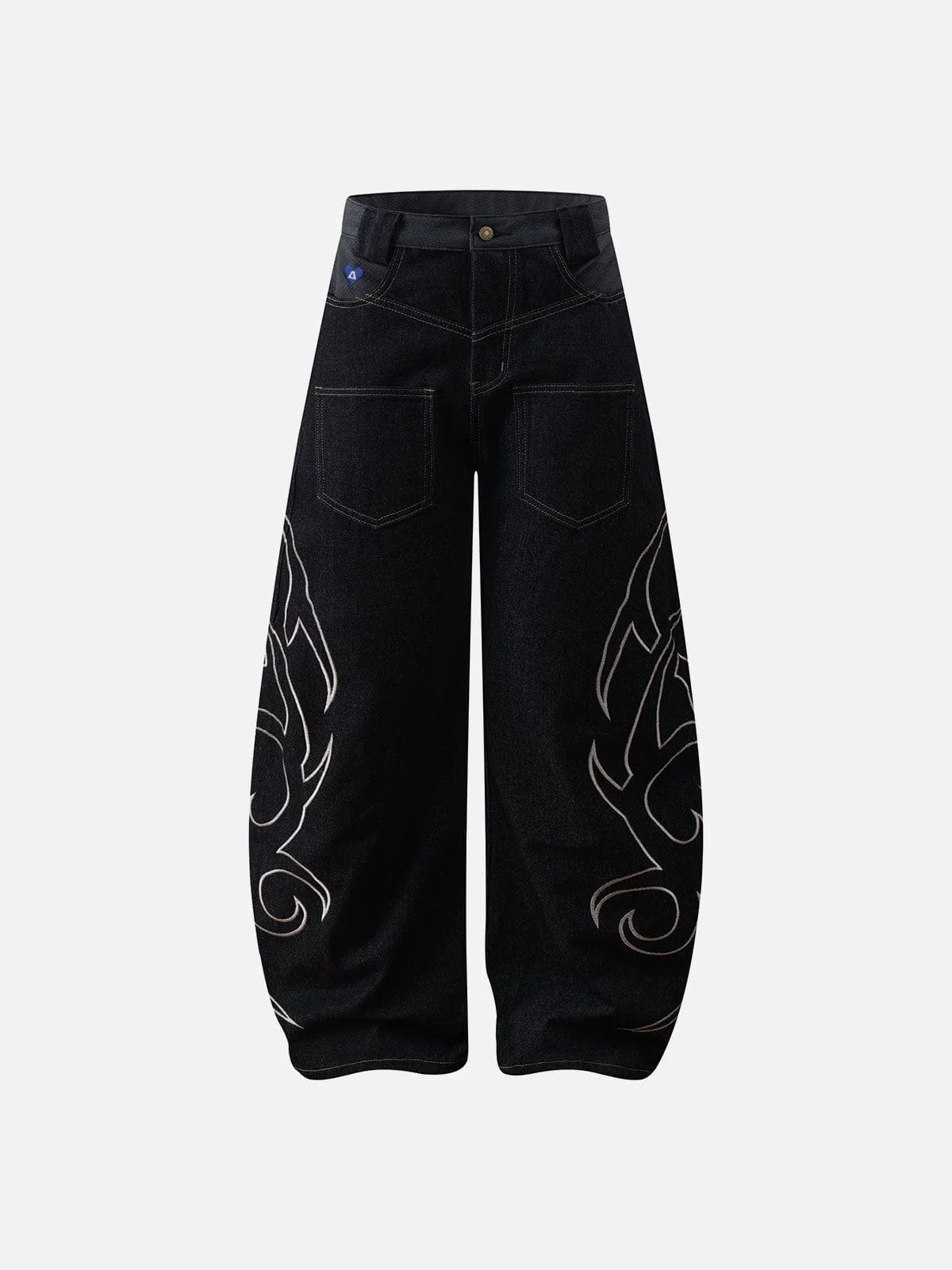 Aelfric Eden Baggy Barrel Embroidery Jeans
