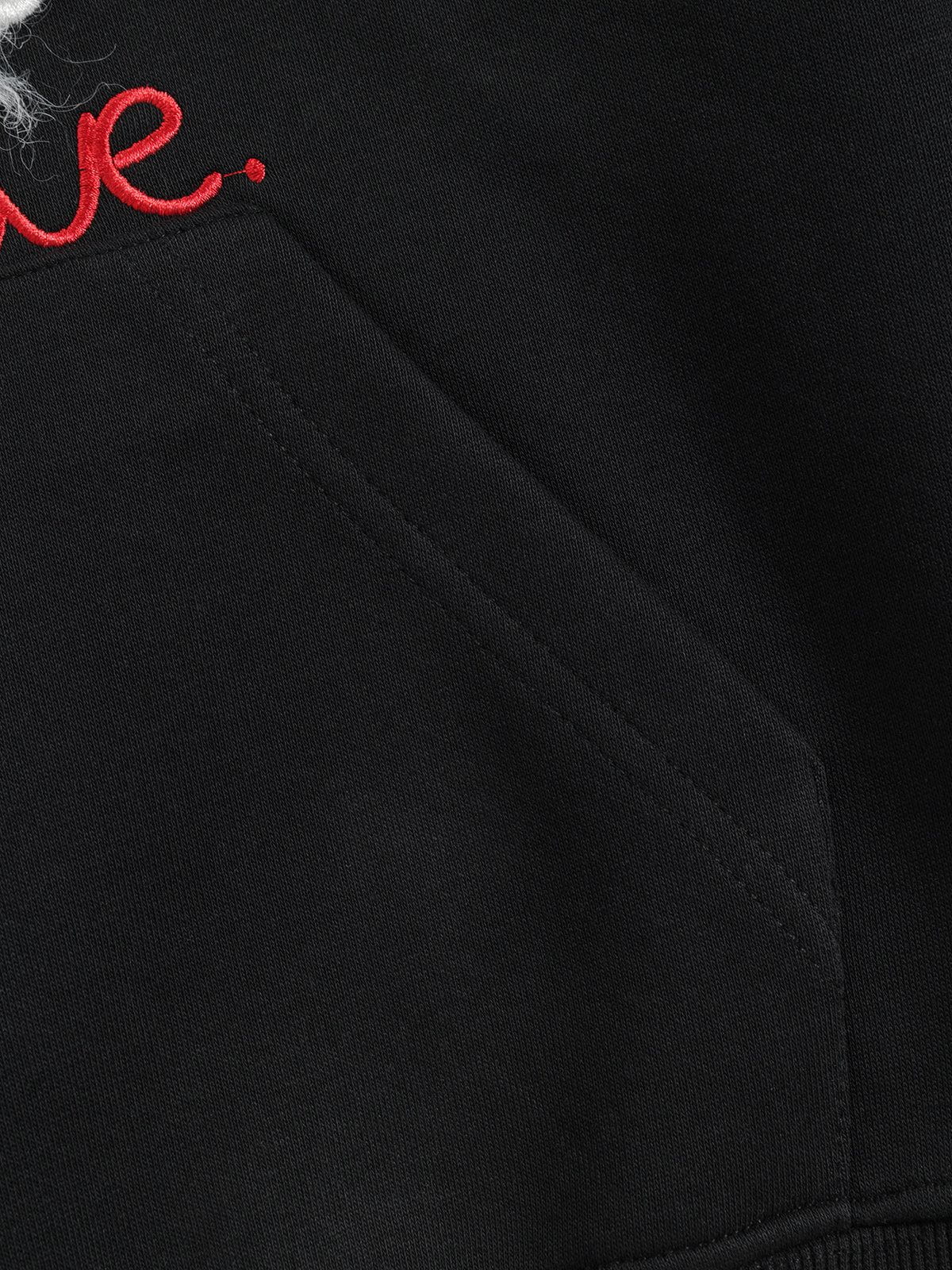 Aelfric Eden Oversized  Embroidery Puppy Pullover Hoodie