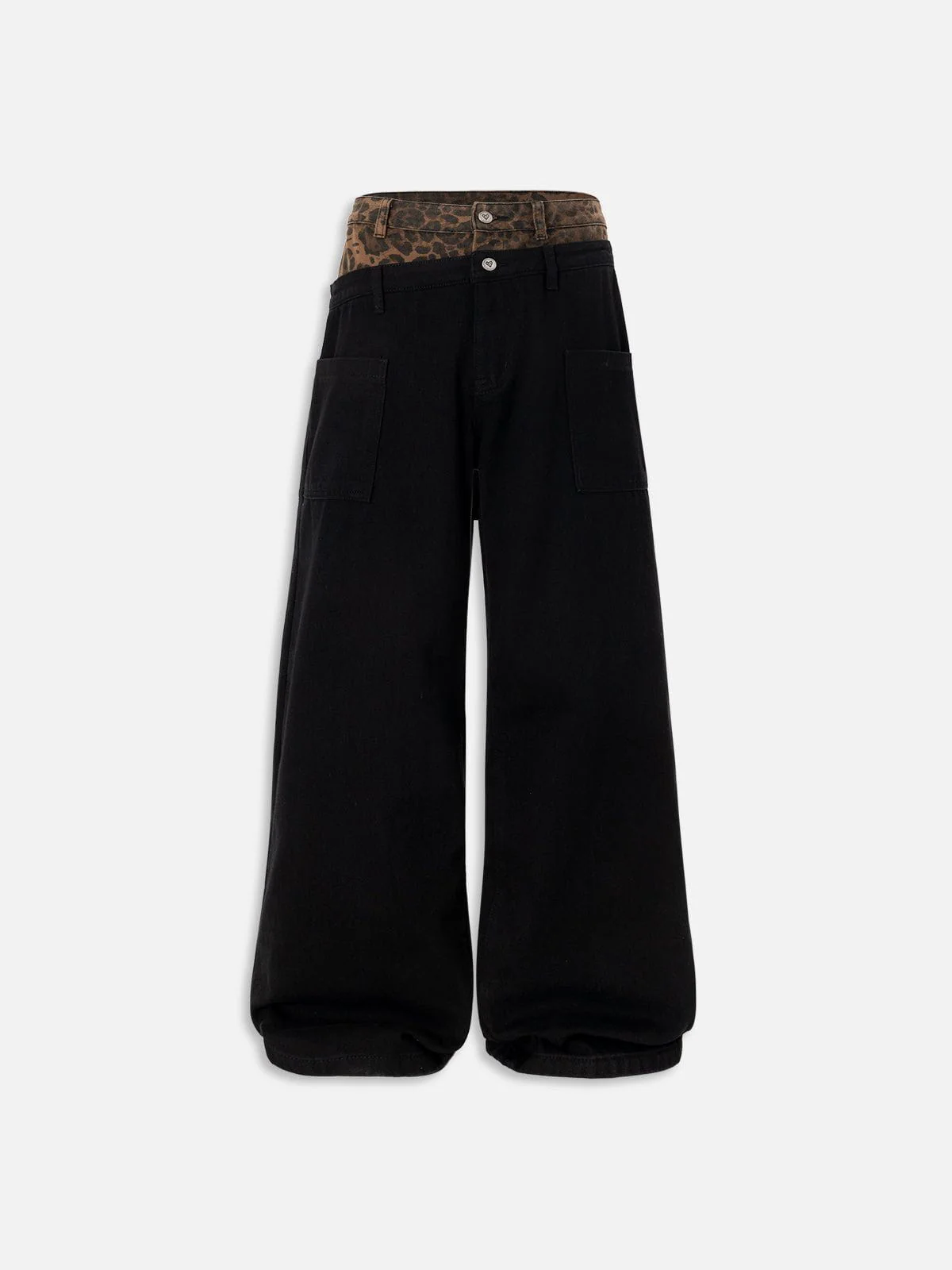 Aelfric Eden Leopard Double Waist Baggy Jeans