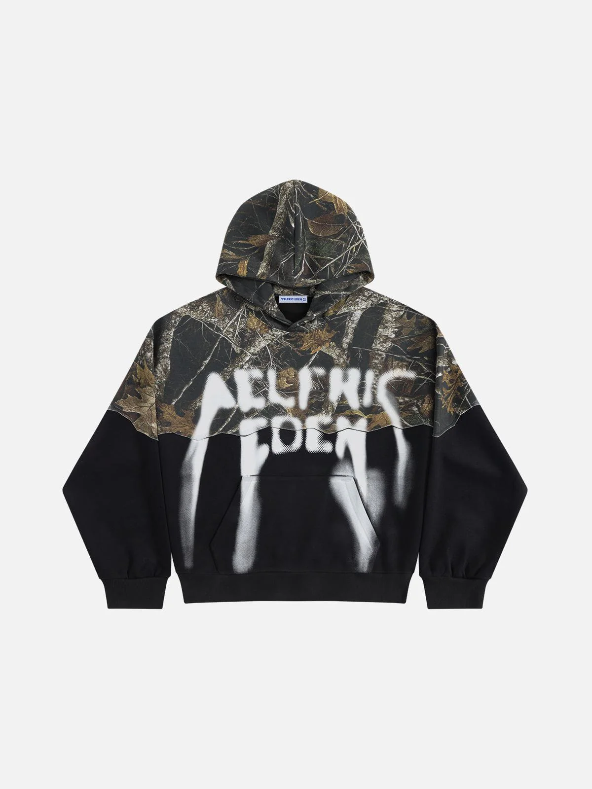 Aelfric Eden CAMO Graffiti Patchwork Pullover Hoodie