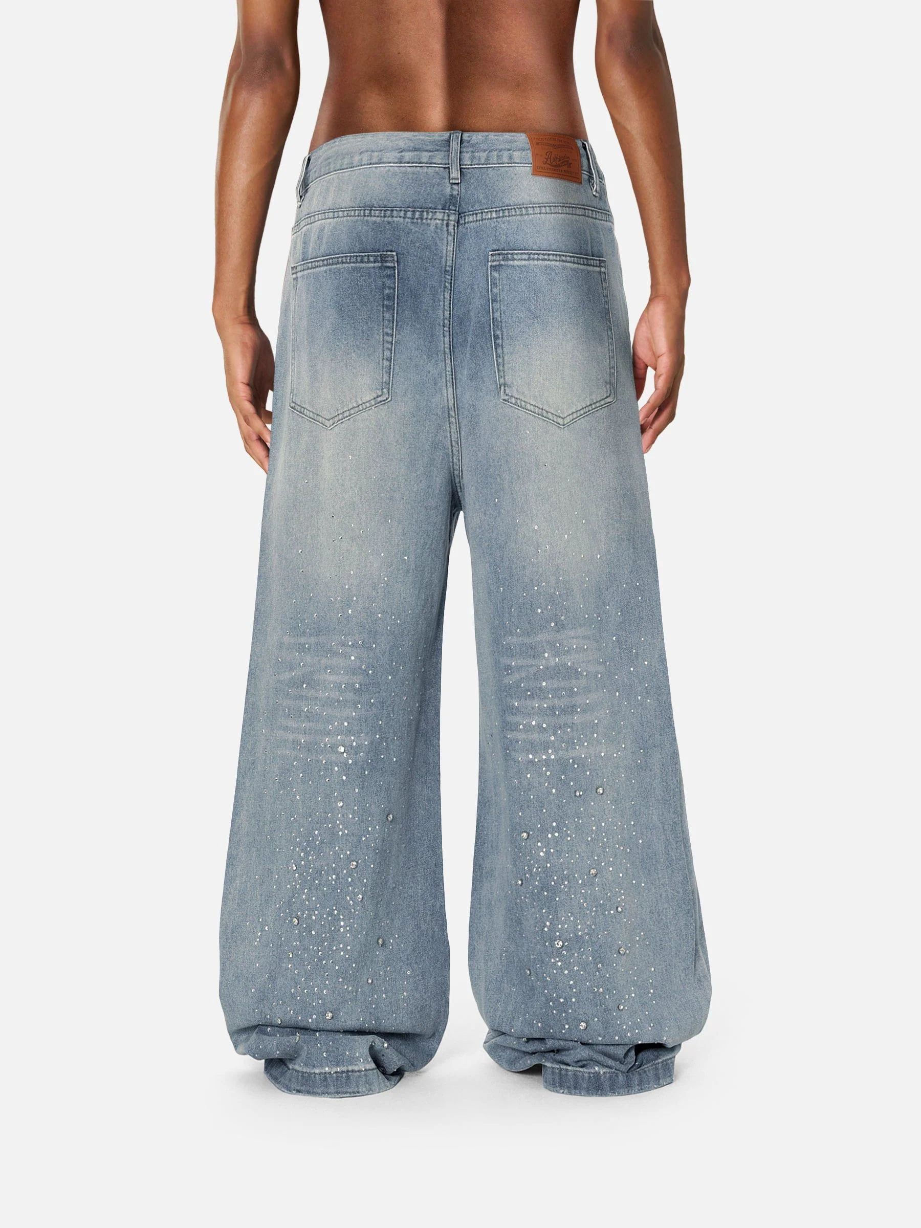 Aelfric Eden Rhinestone Baggy Jeans