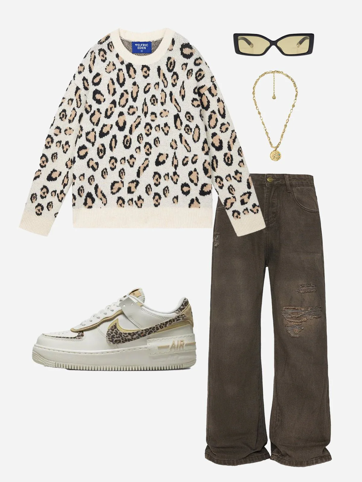 Aelfric Eden Leopard Graphic Sweater