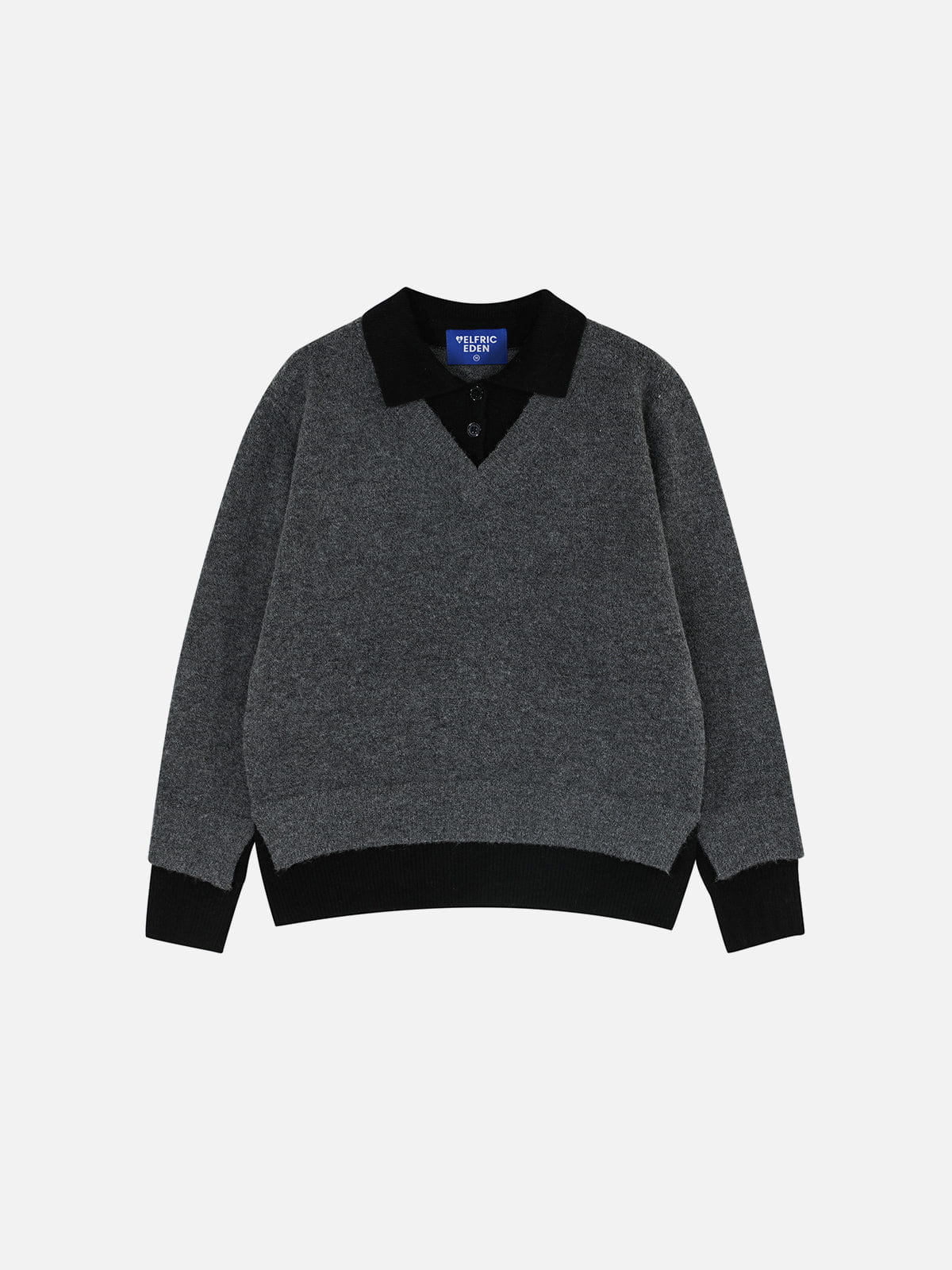 Aelfric Eden Faux-Layered Polo Collar Knit Sweater