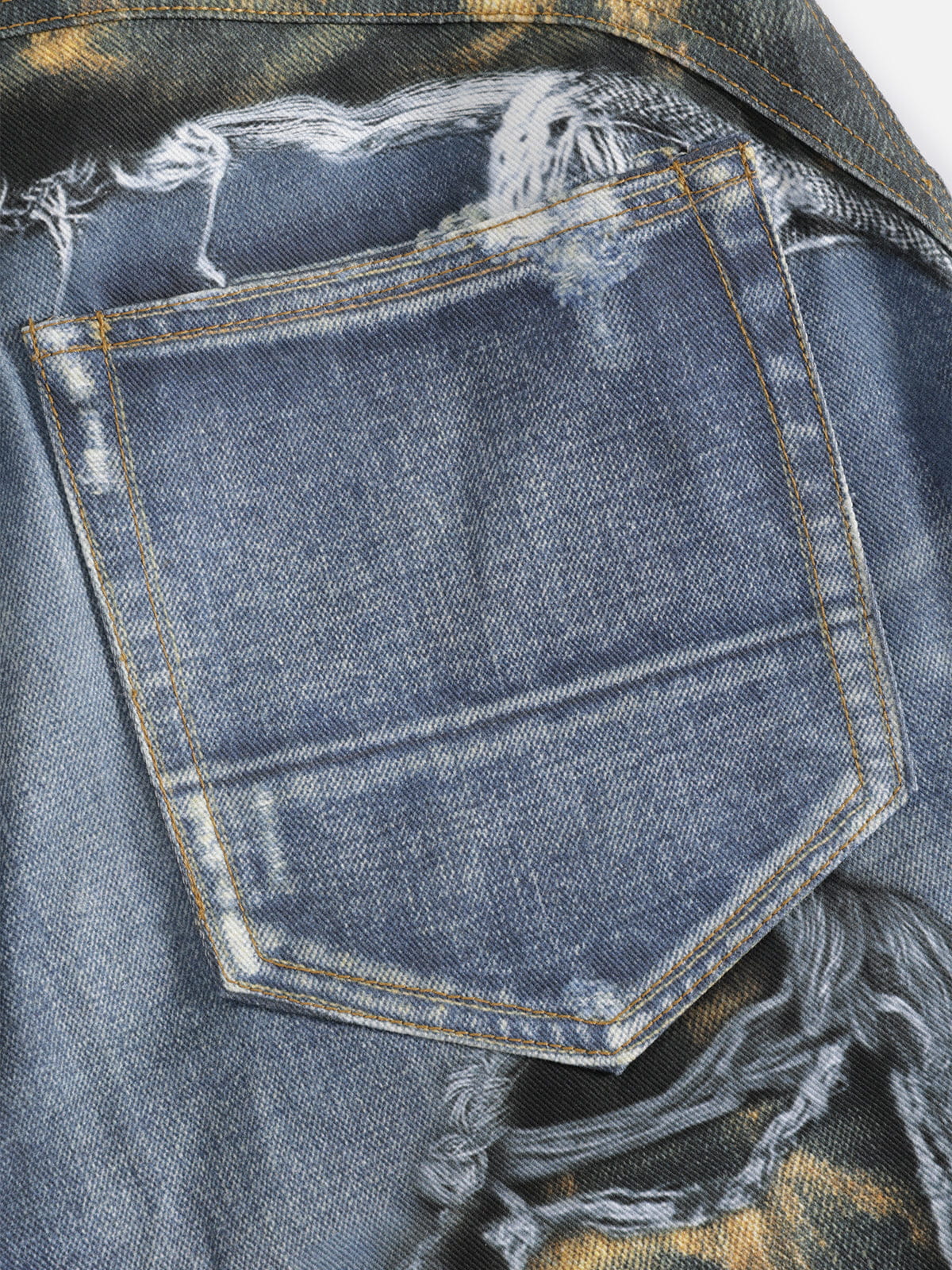 Aelfric Eden Leopard Destroyed Super Baggy Jeans