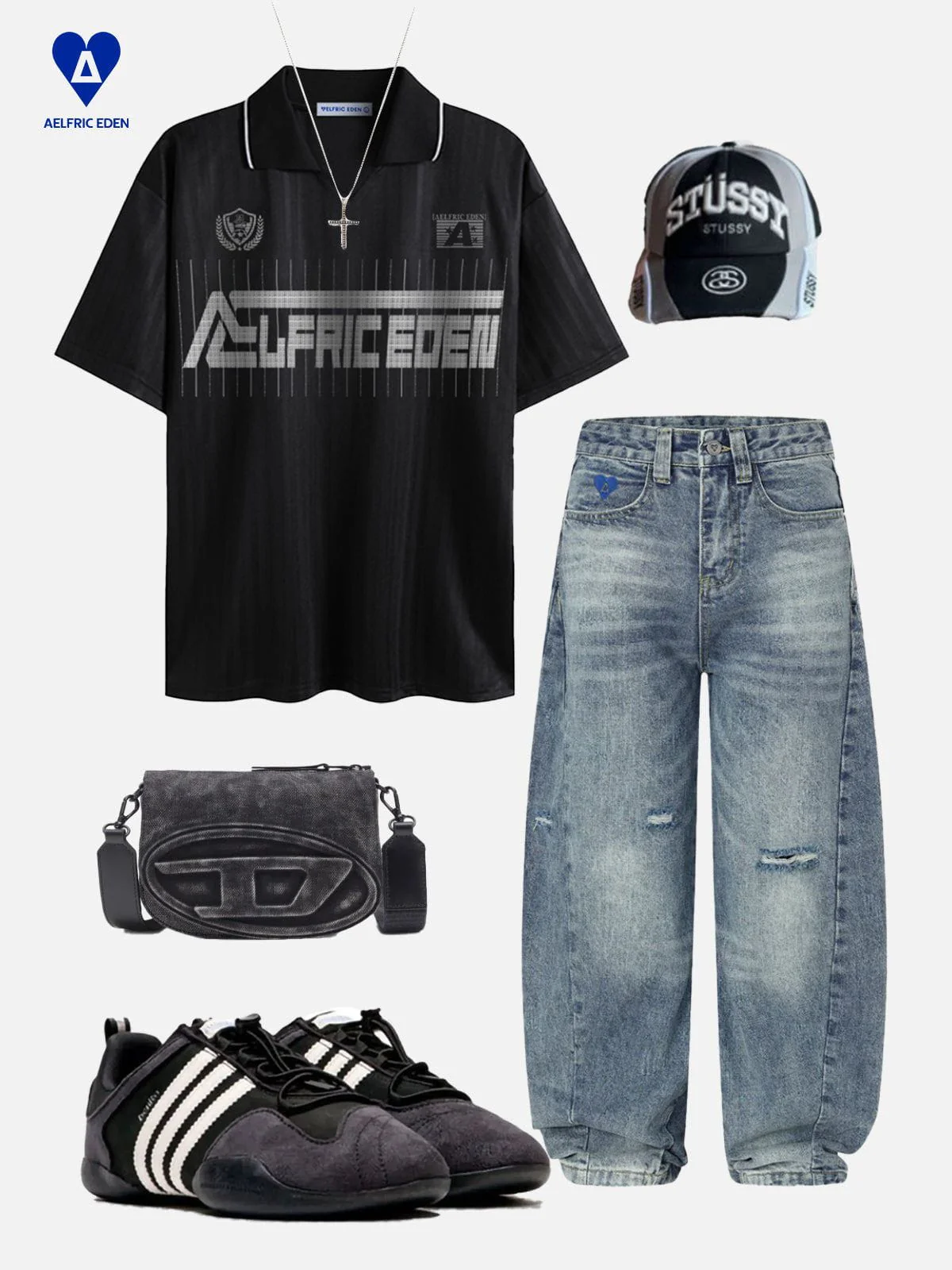 Aelfric Eden Hotfix Rhinestone Polo Soccer Jersey