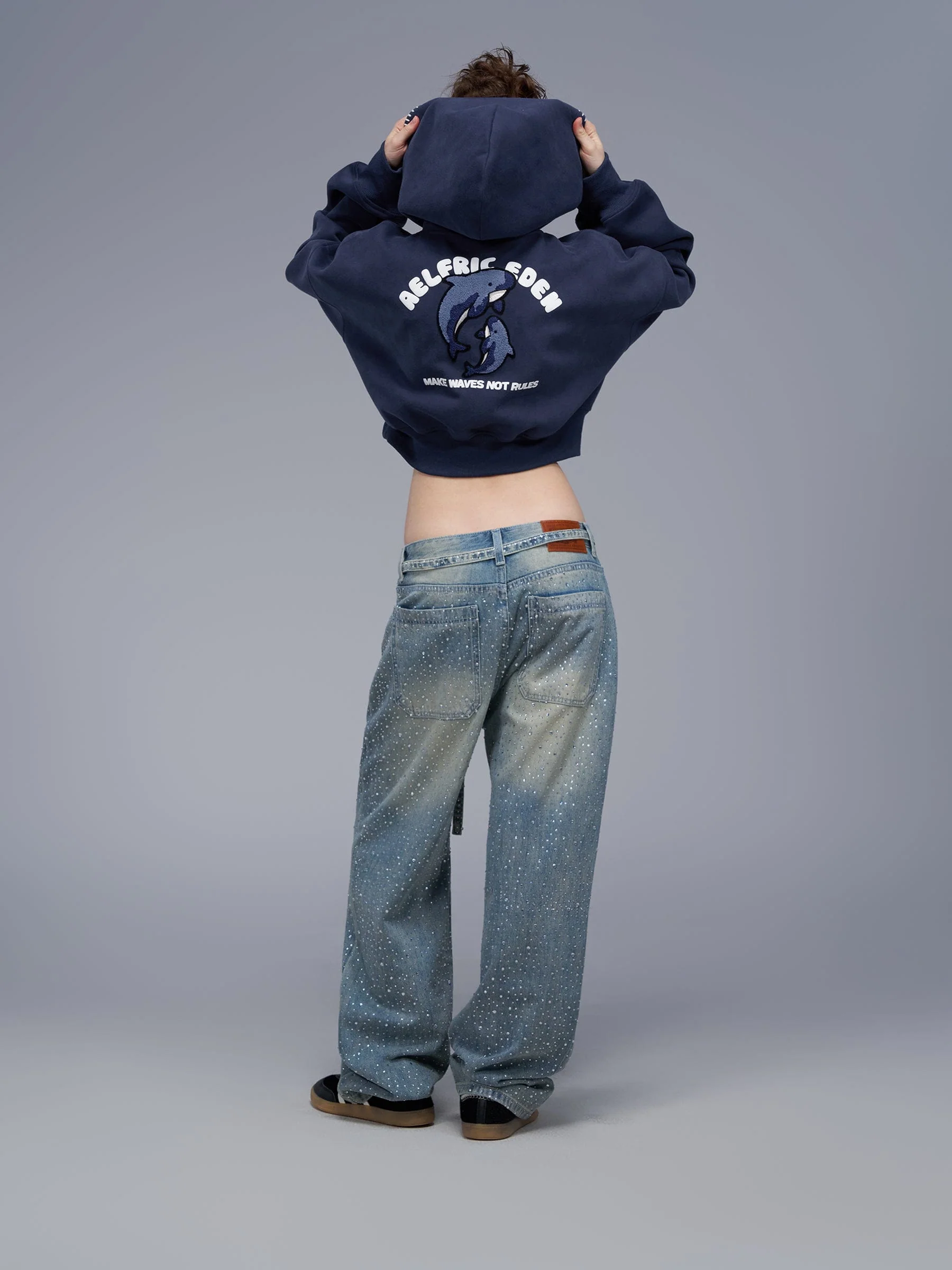 Aelfric Eden Rhinestone Baggy Jeans