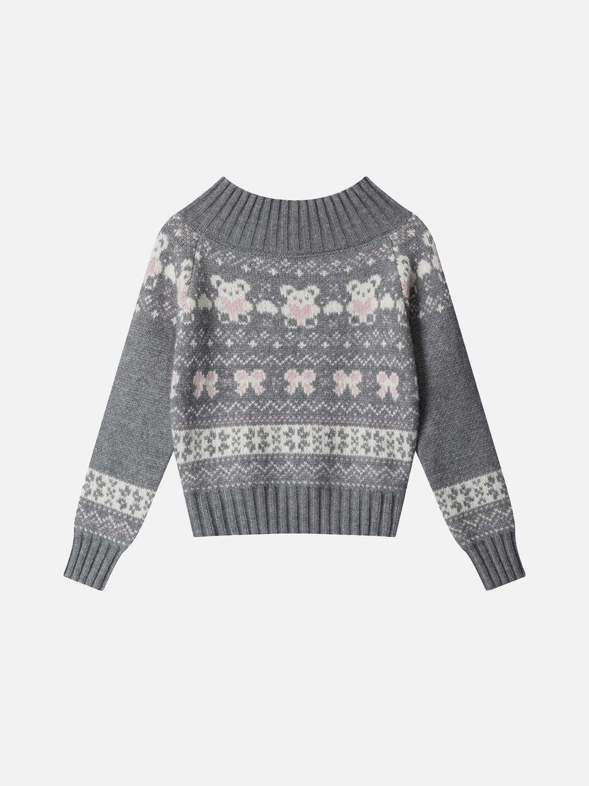 Aelfric Eden Off-The-Shoulder Fair Isle Sweater