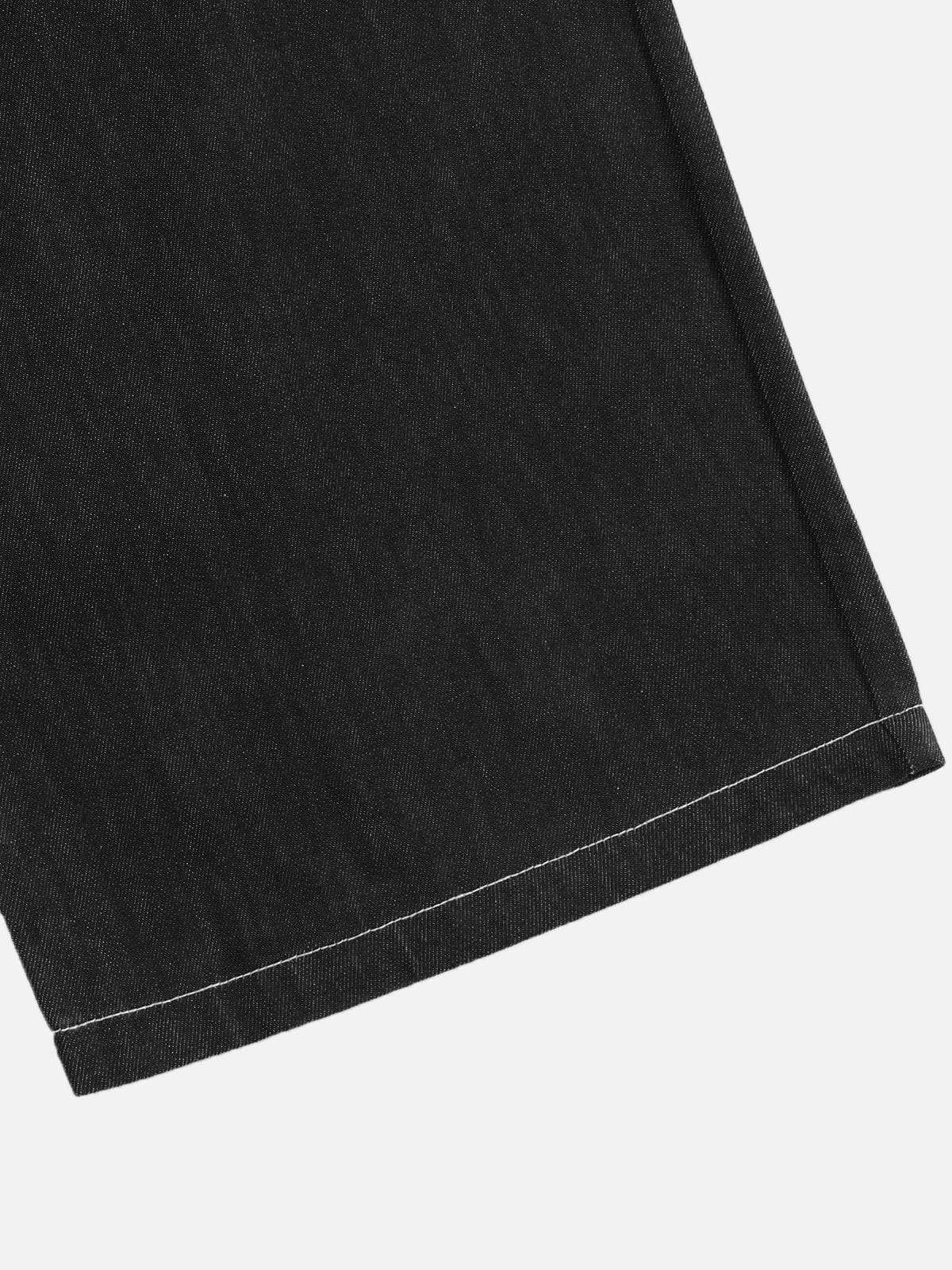 Aelfric Eden Metal Button Raw Baggy Barrel Jeans