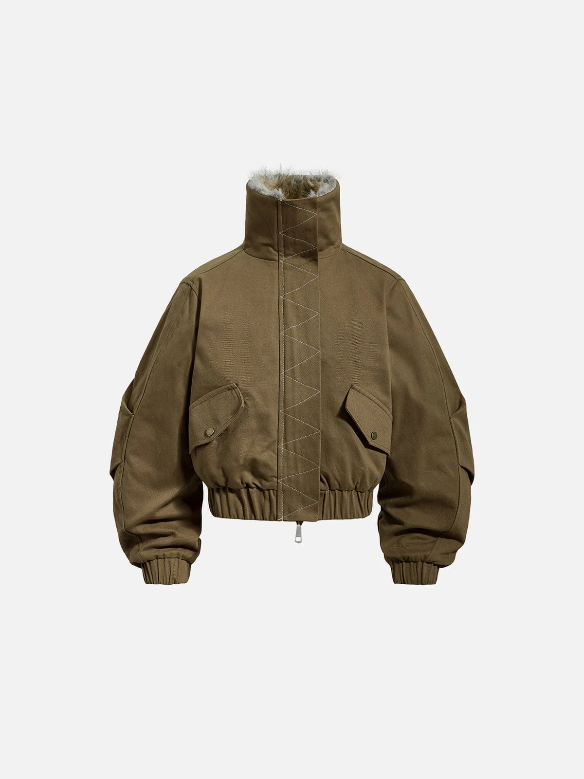 Aelfric Eden Faux Fur Collar Cargo Coat