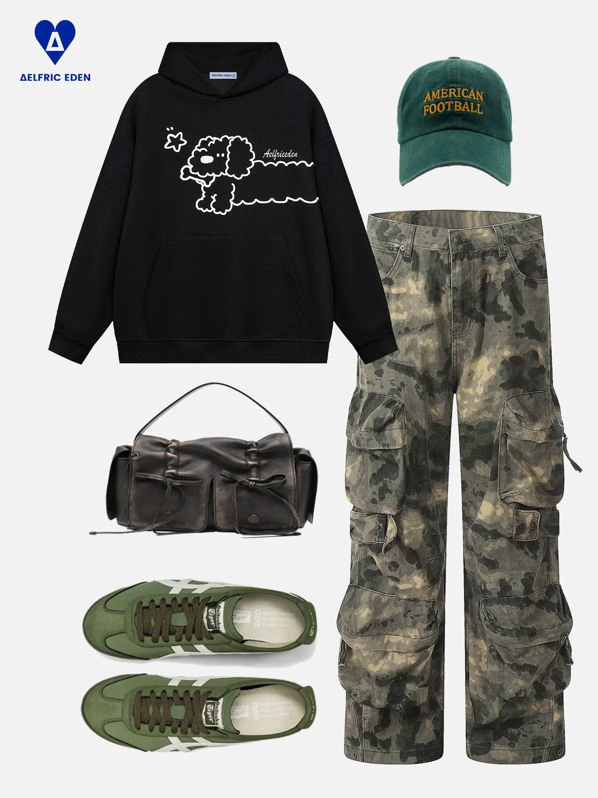 Aelfric Eden Cartoon Puppy Graphic Pullover Hoodie