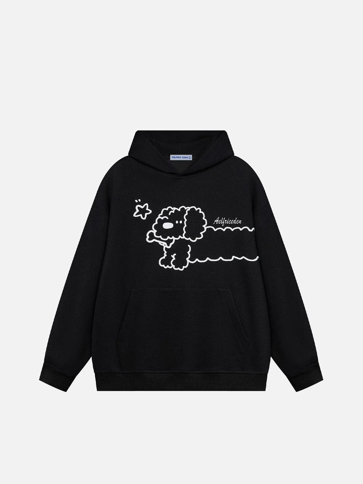 Aelfric Eden Cartoon Puppy Graphic Pullover Hoodie