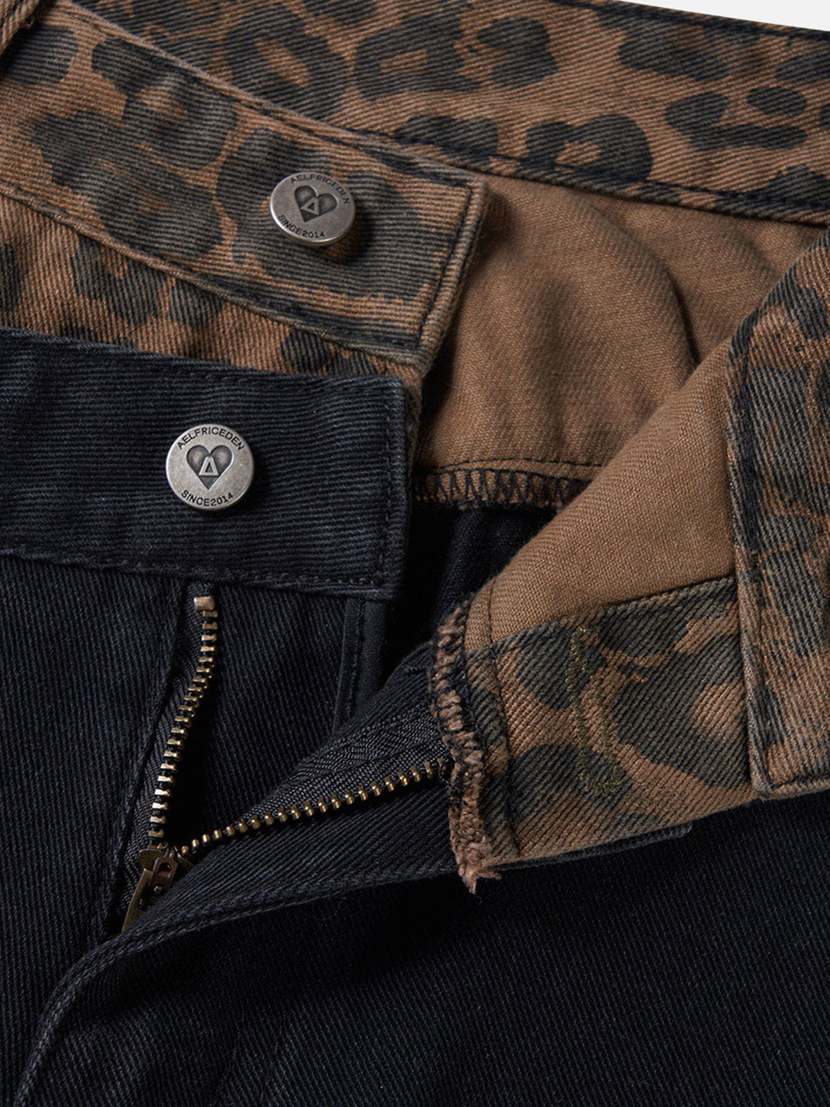 Aelfric Eden Leopard Double Waist Baggy Jeans