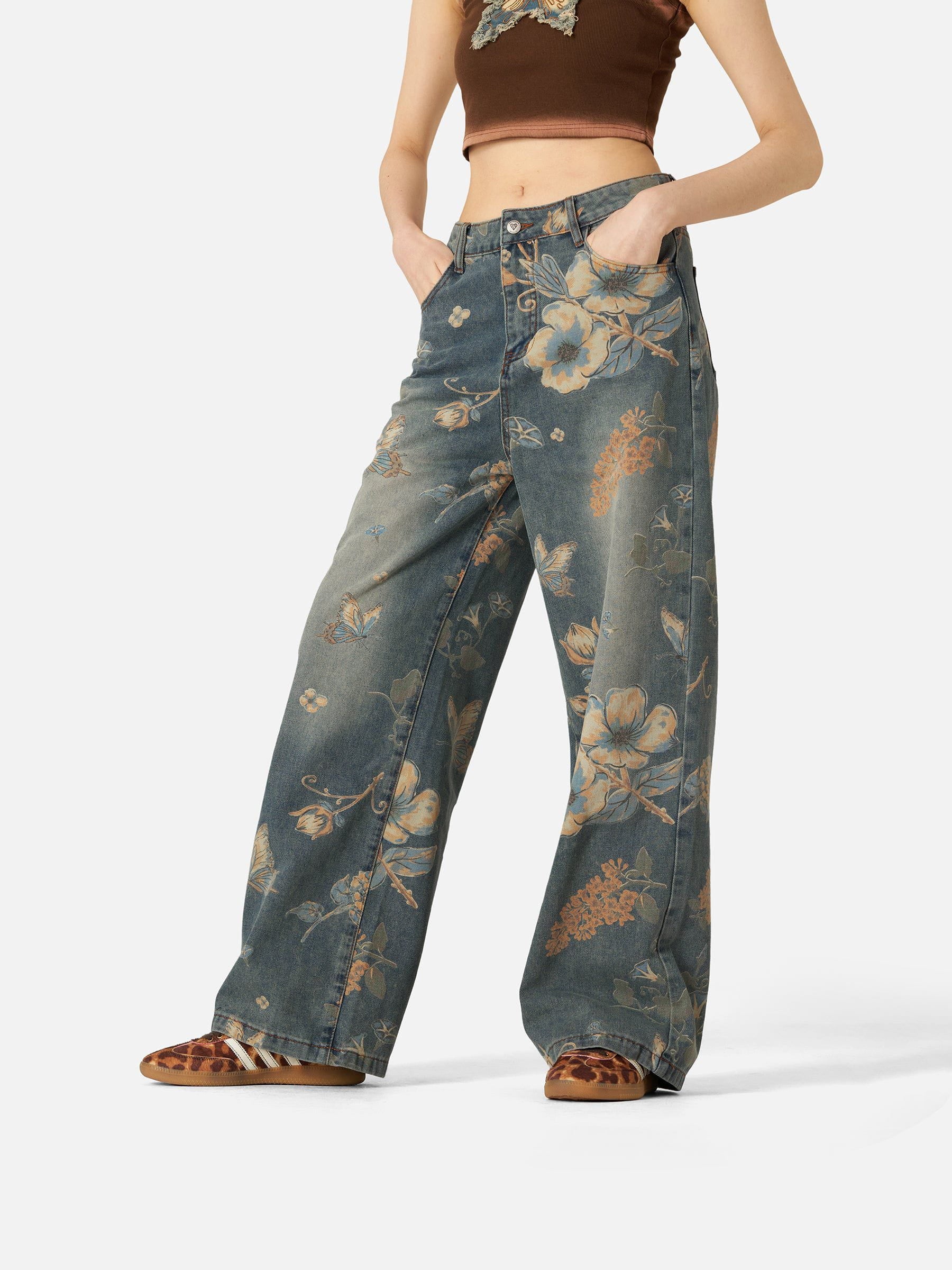 Aelfric Eden Floral Baggy Jeans
