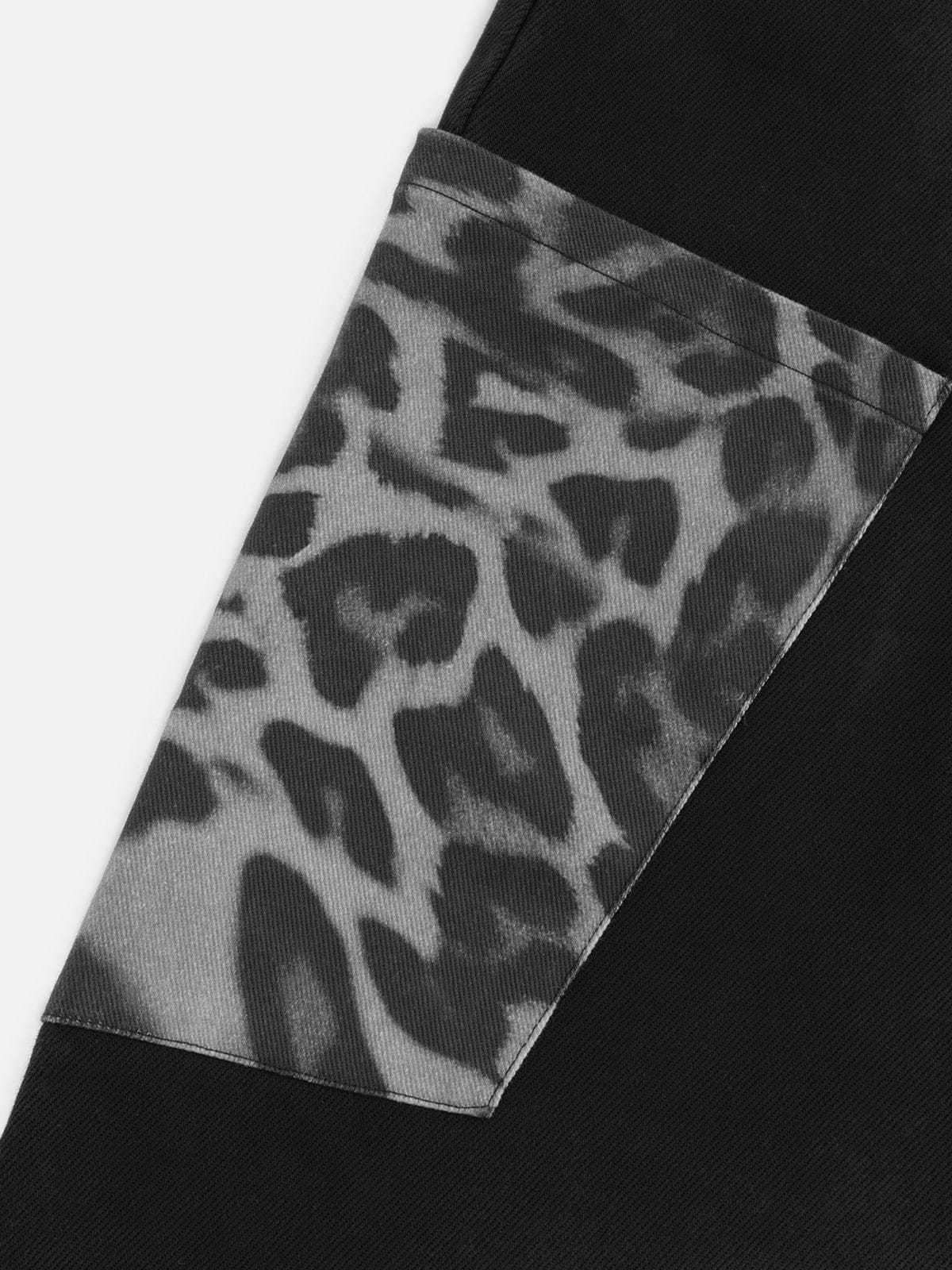 Aelfric Eden Leopard Panel Baggy Jeans